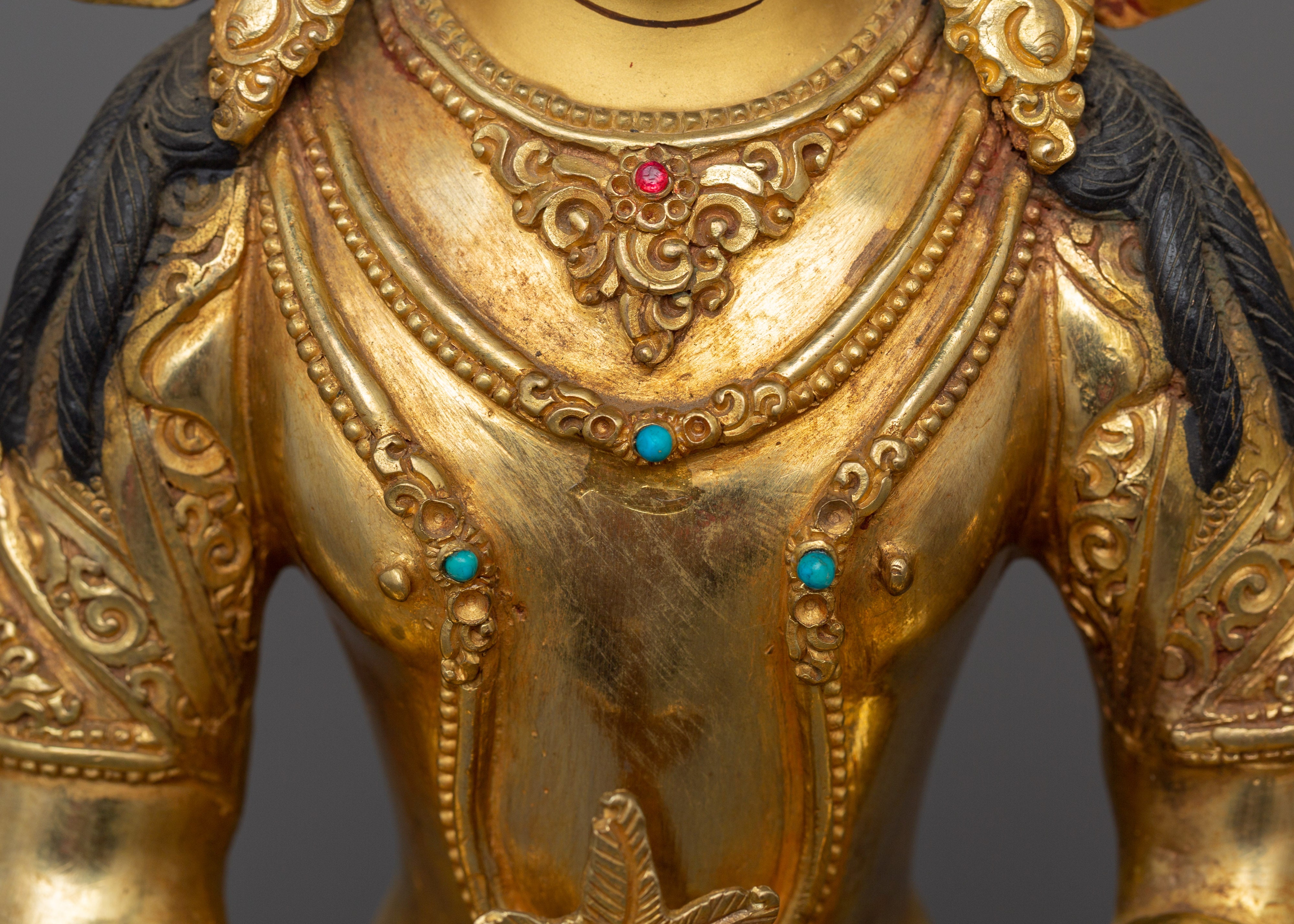 Handmade Figurine of Long Life Amitayus | The Buddha of Longevity and Immortality