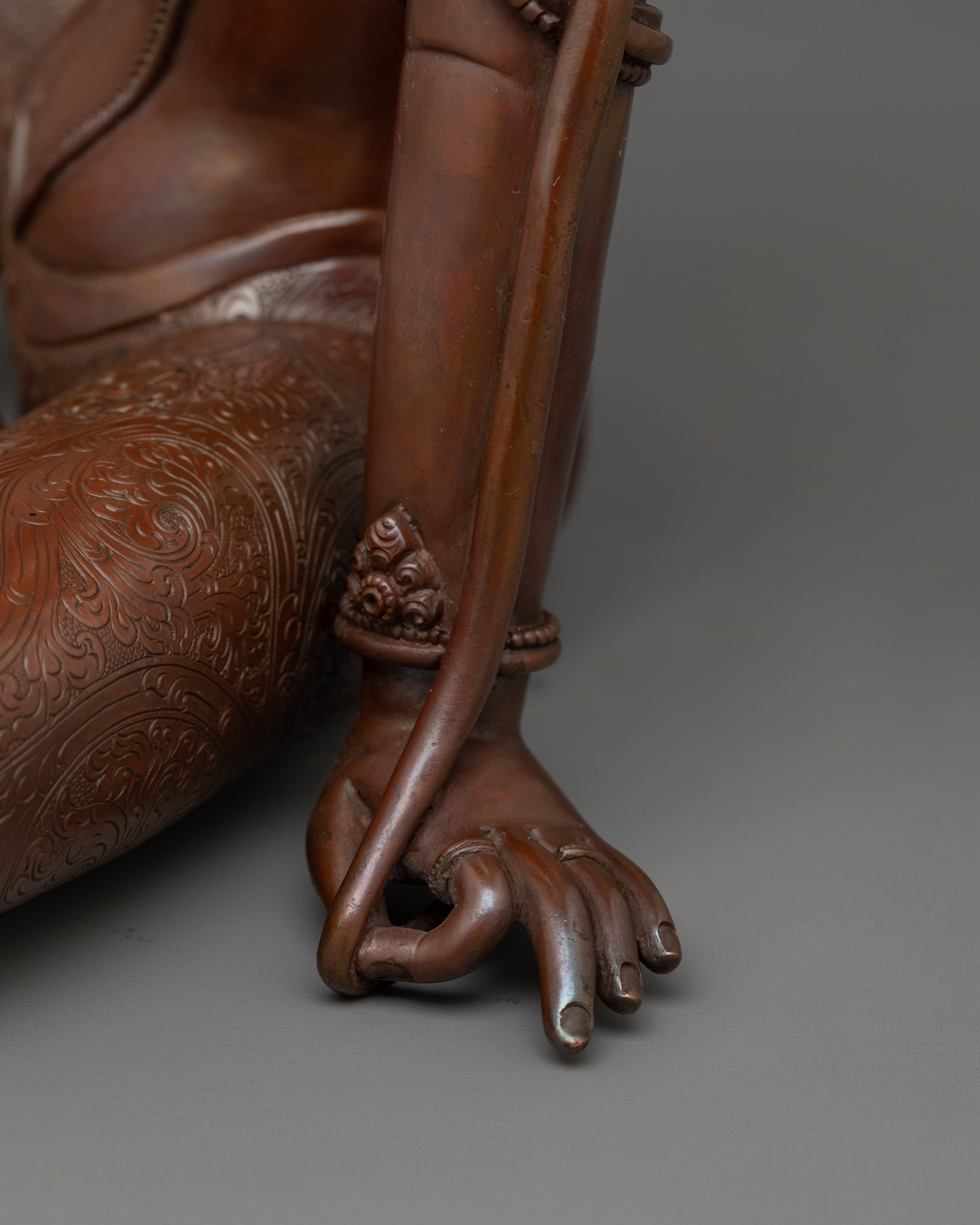 Sitting Lokeshwor Statue | Made of Oxidized Copper Body