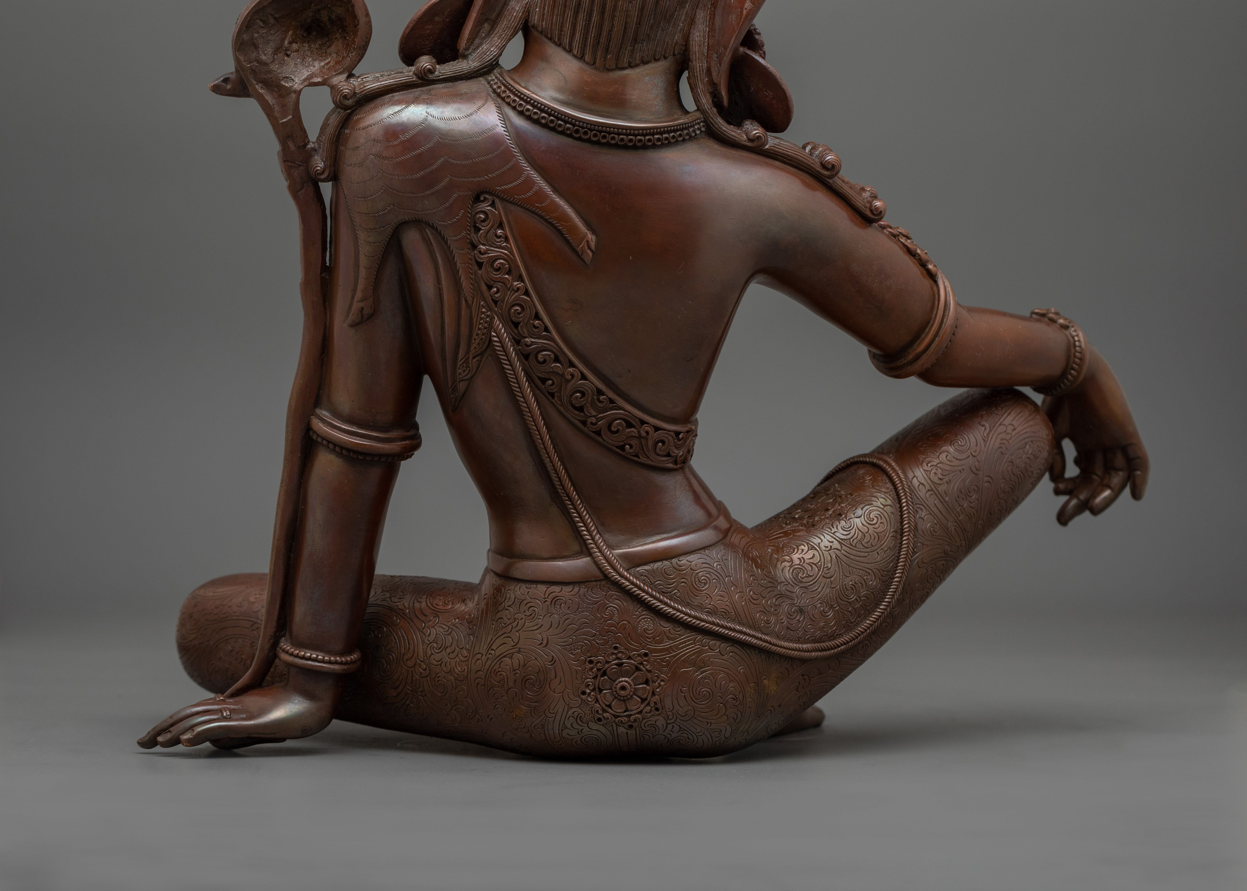 Sitting Lokeshwor Statue | Made of Oxidized Copper Body