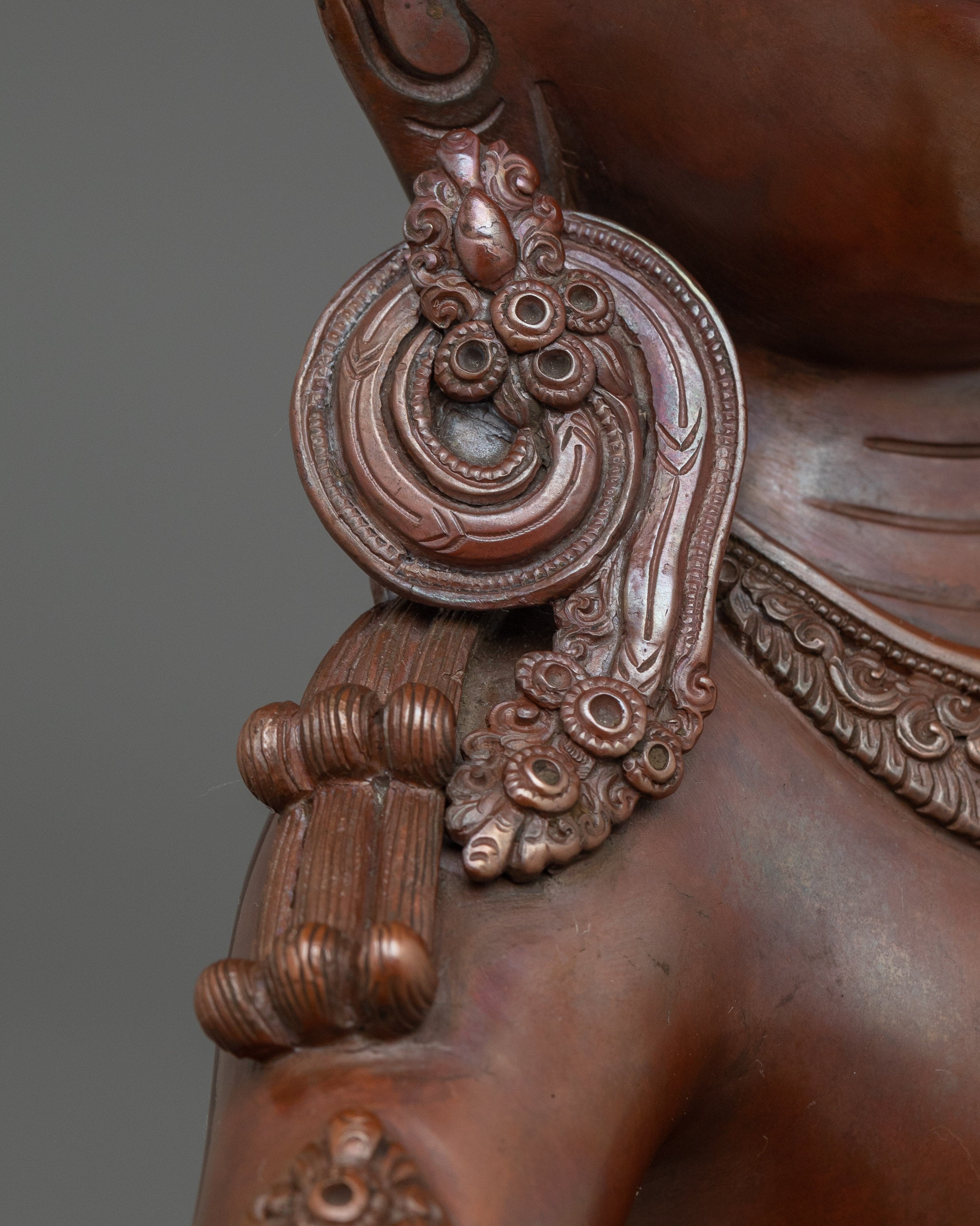 Sitting Lokeshwor Statue | Made of Oxidized Copper Body