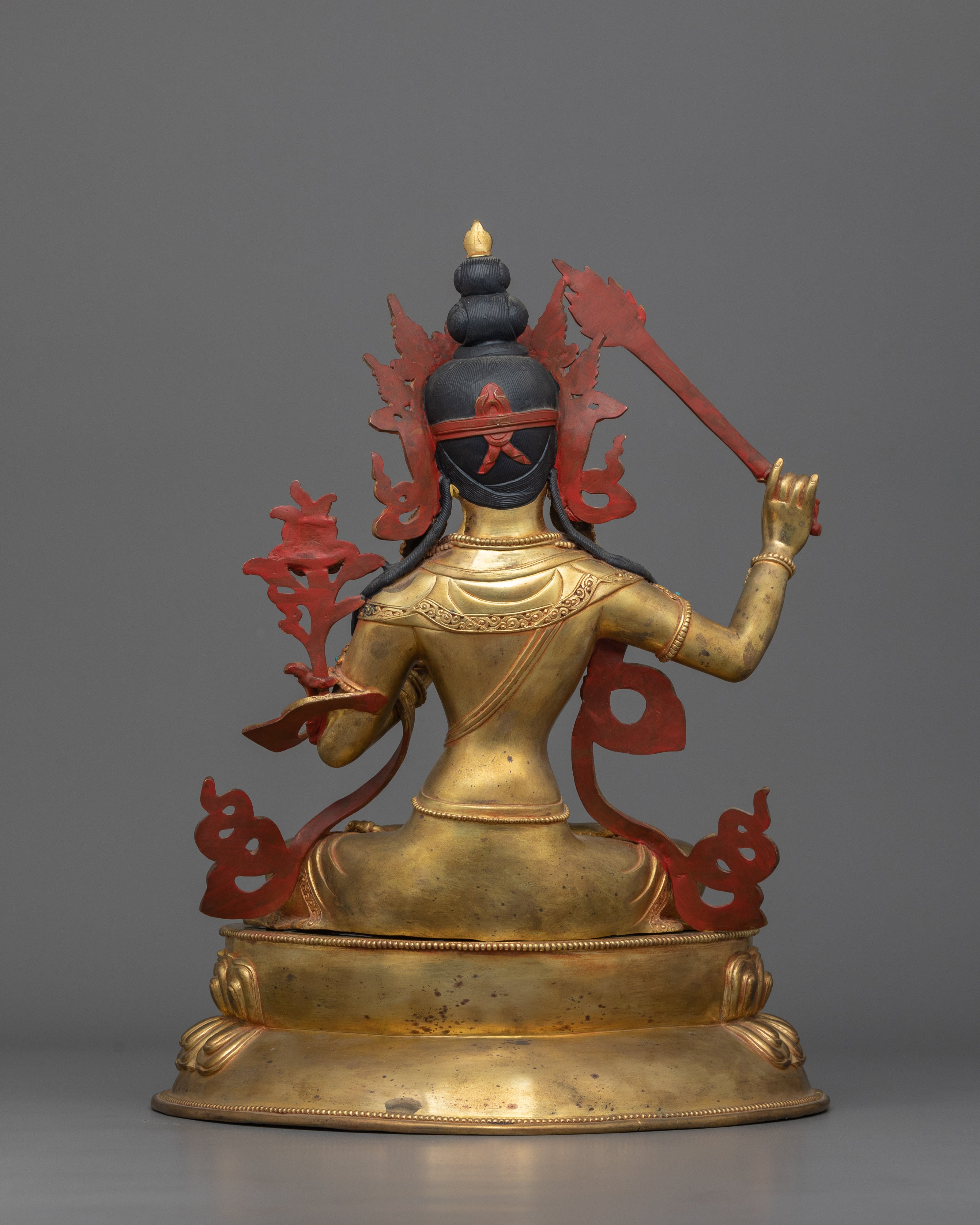 Handmade Statue of Tibetan Knowledge Deity Manjushri | The Buddha of Wisdom