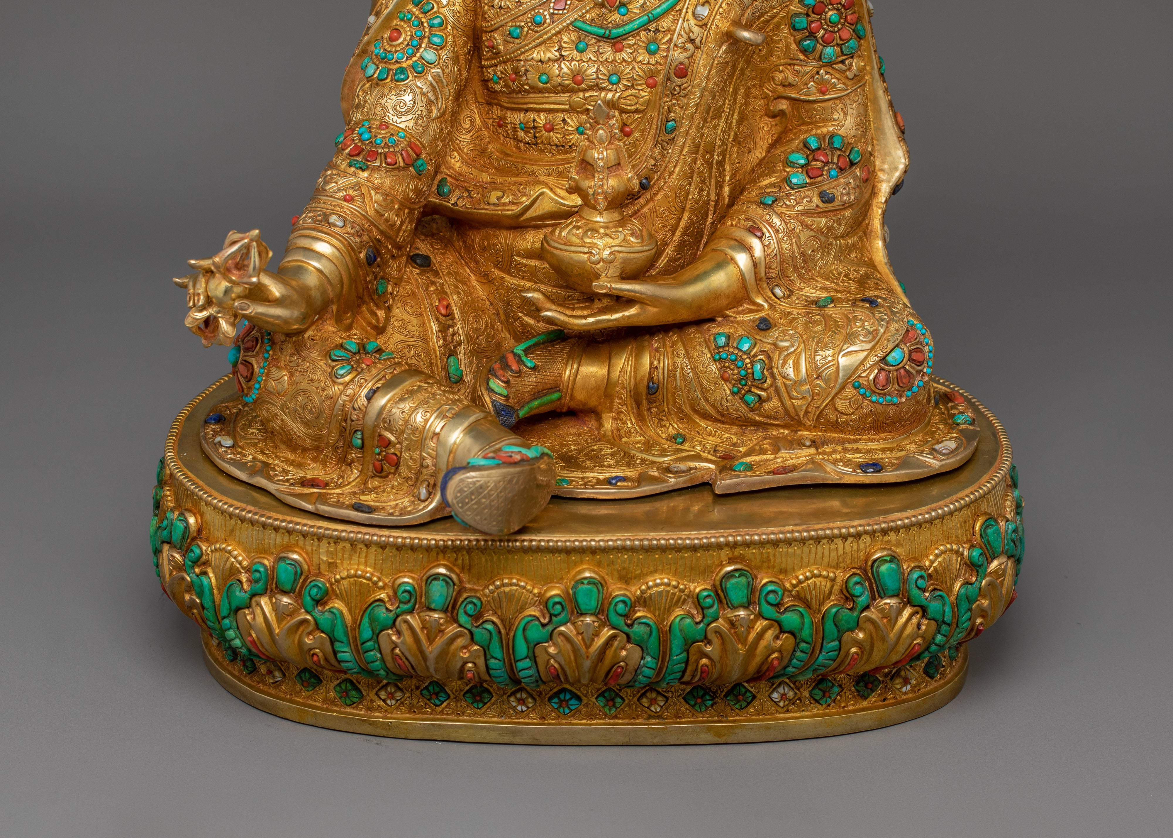 Sacred Sculpture of Tibetan Tantric Guru Rinpoche | Symbol of Wisdom and Compassion