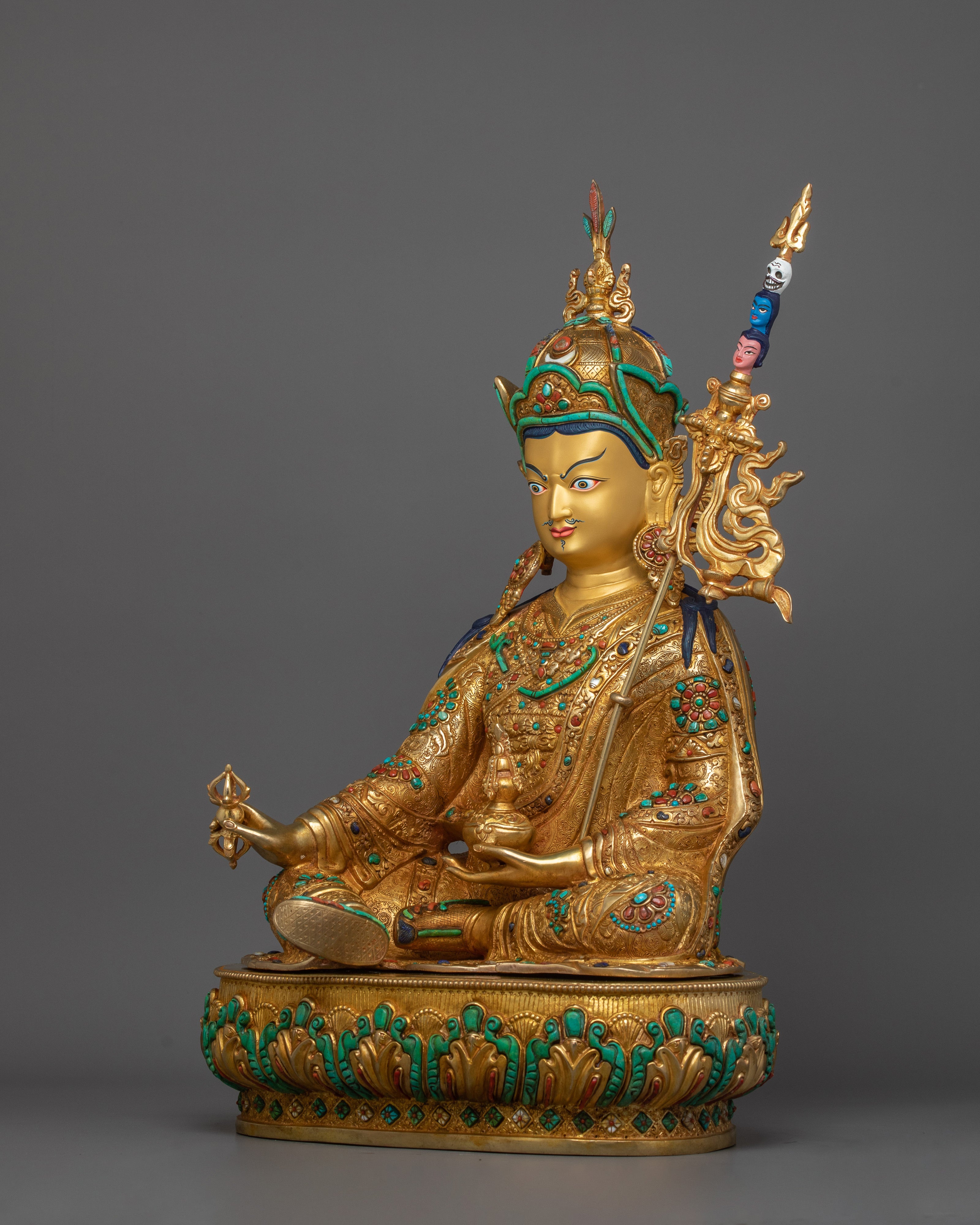Sacred Sculpture of Tibetan Tantric Guru Rinpoche | Symbol of Wisdom and Compassion