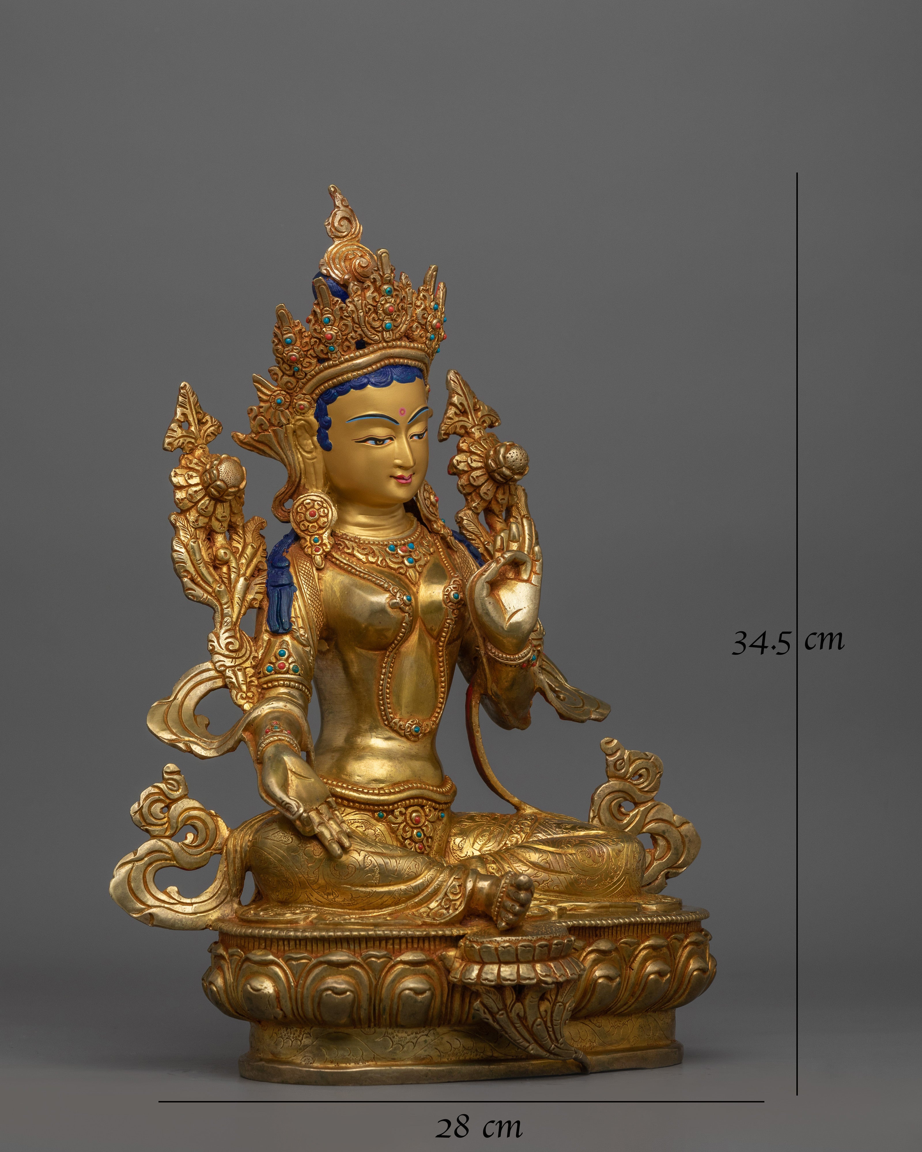 Buddhist Green Tara Goddess Statue