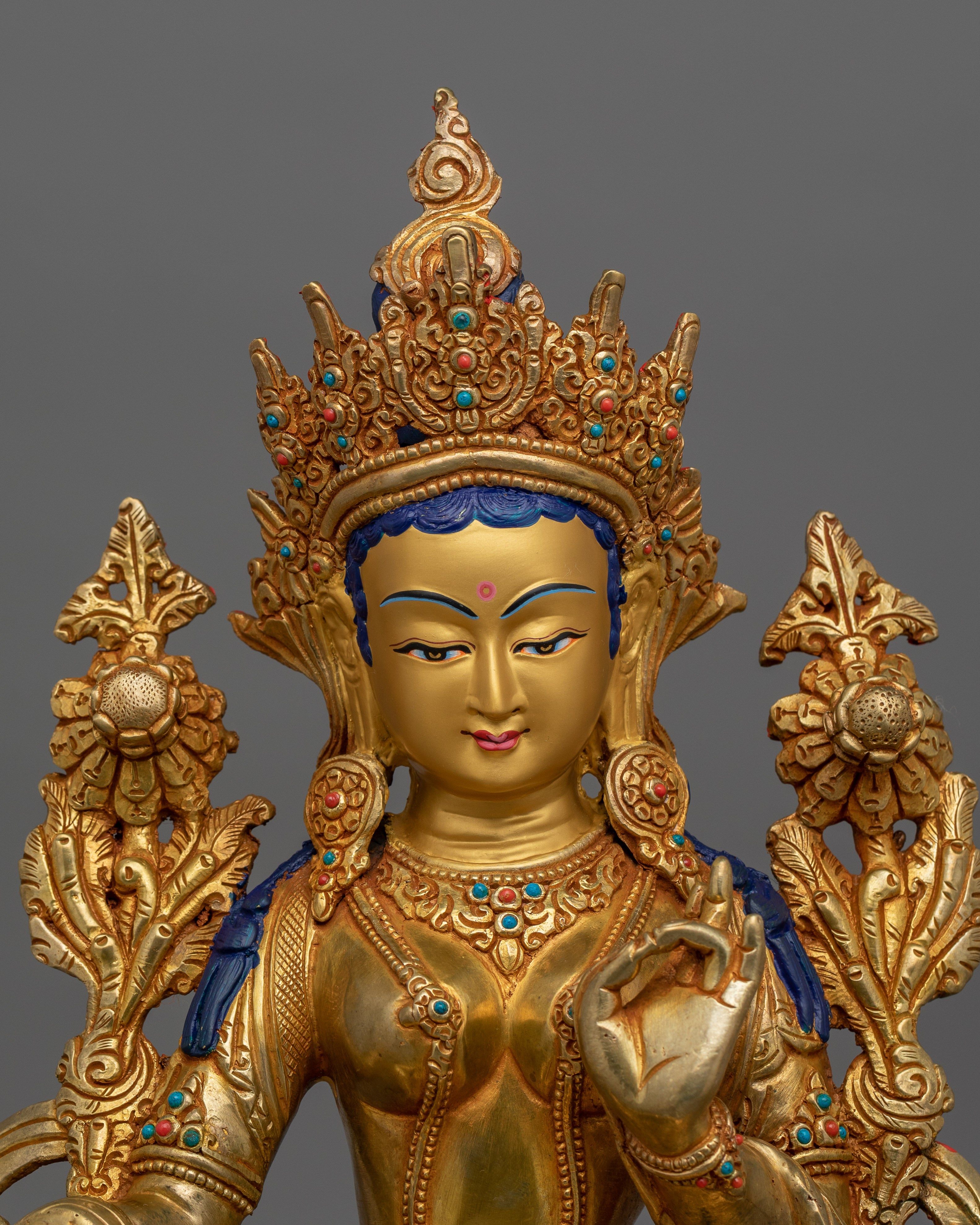 Buddhist Green Tara Goddess Statue | Divine Feminine Artwork