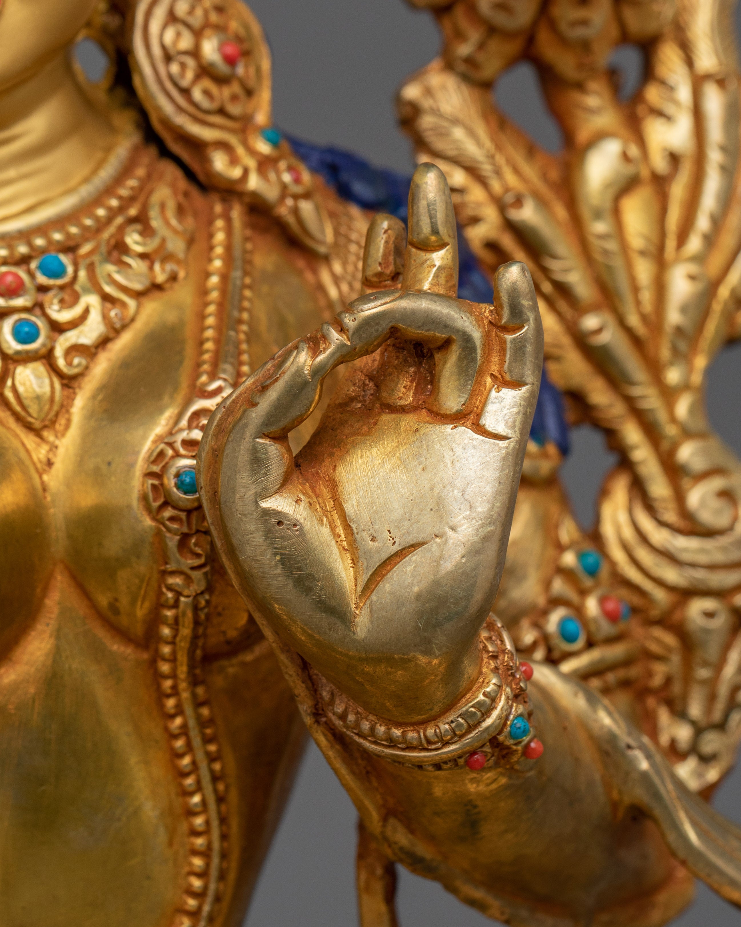 Buddhist Green Tara Goddess Statue | Divine Feminine Artwork