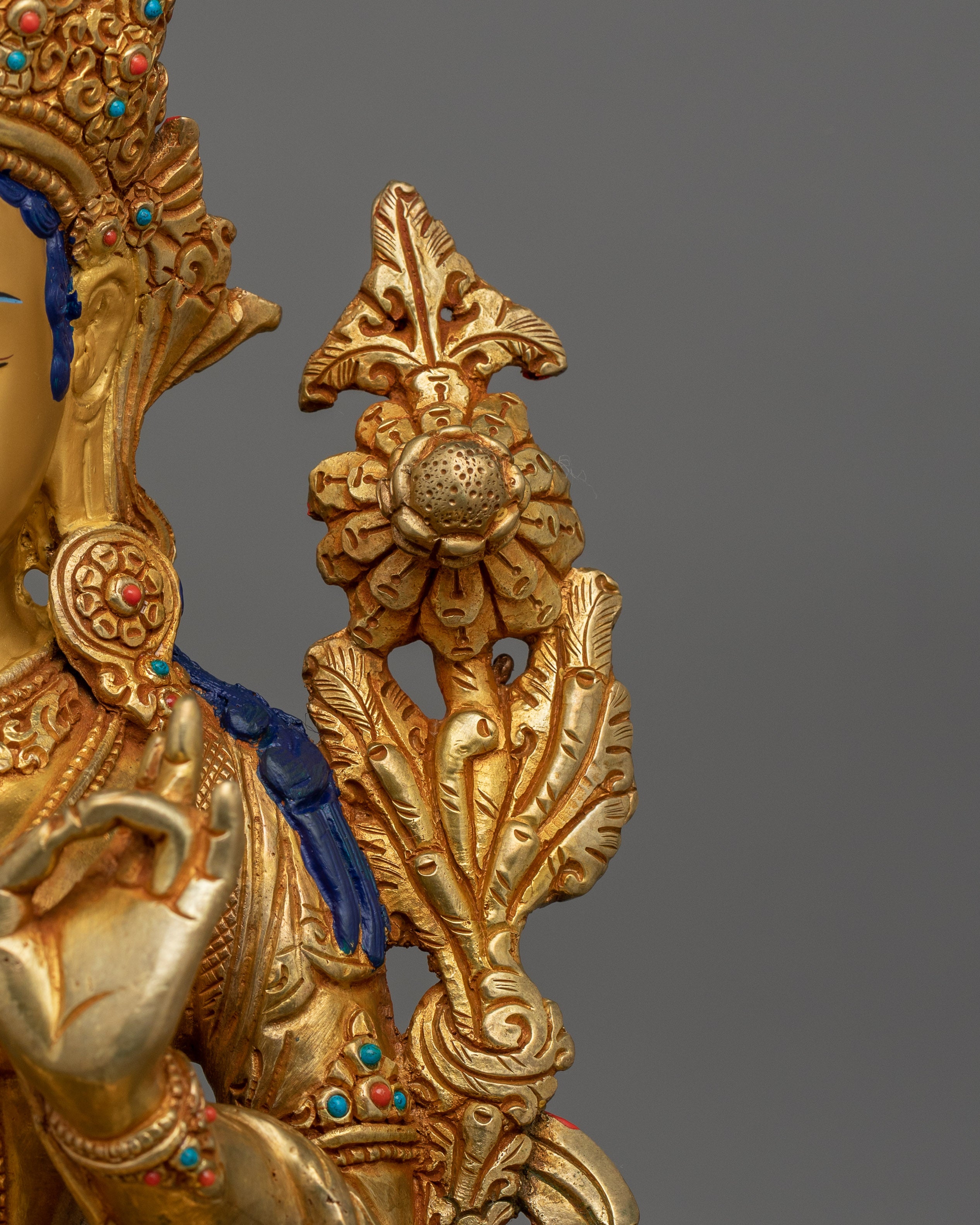 Buddhist Green Tara Goddess Statue | Divine Feminine Artwork