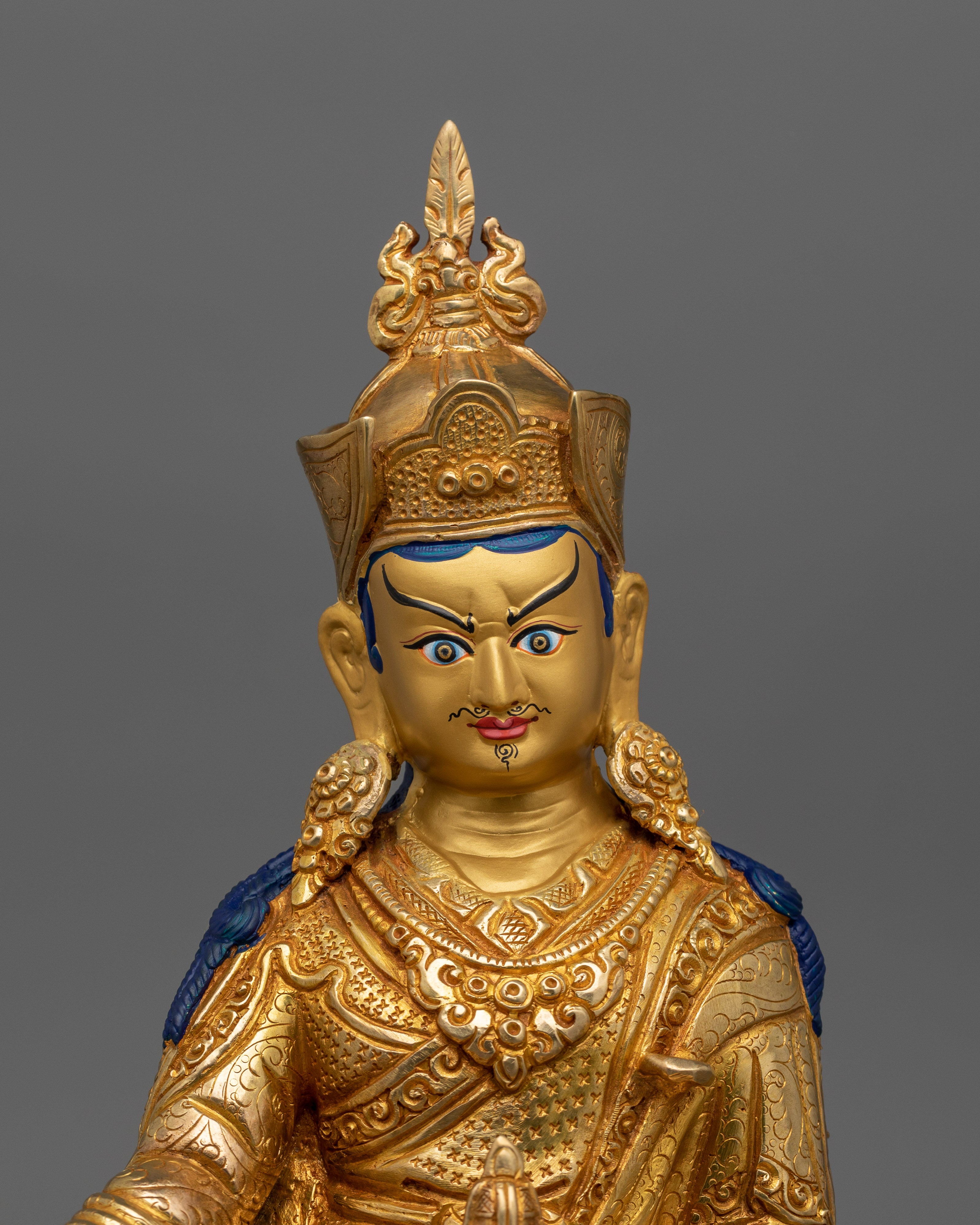 Handmade Sculpture of Lotus-Born Master Guru Rinpoche | Buddha of Transformation
