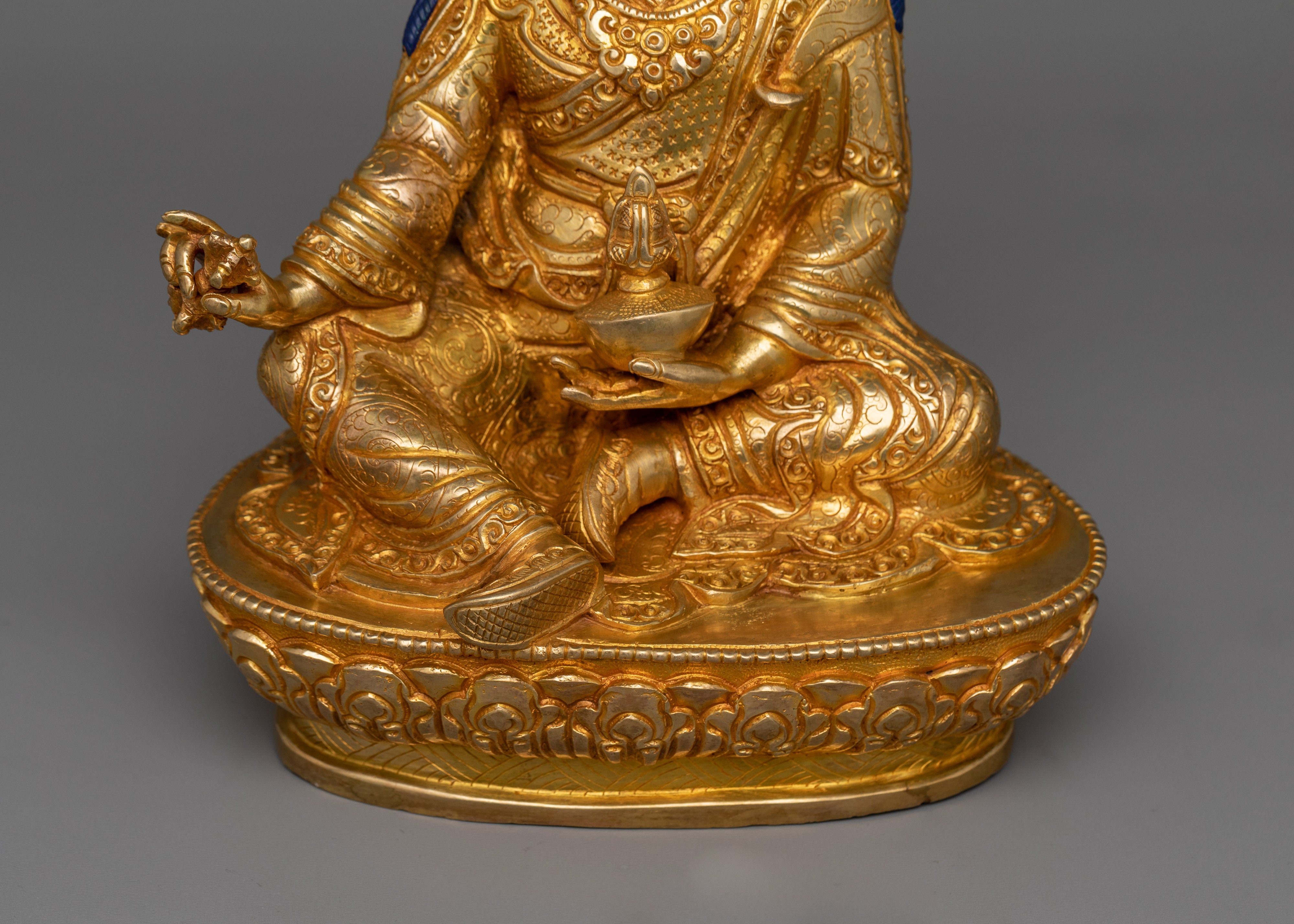 Handmade Sculpture of Lotus-Born Master Guru Rinpoche | Buddha of Transformation