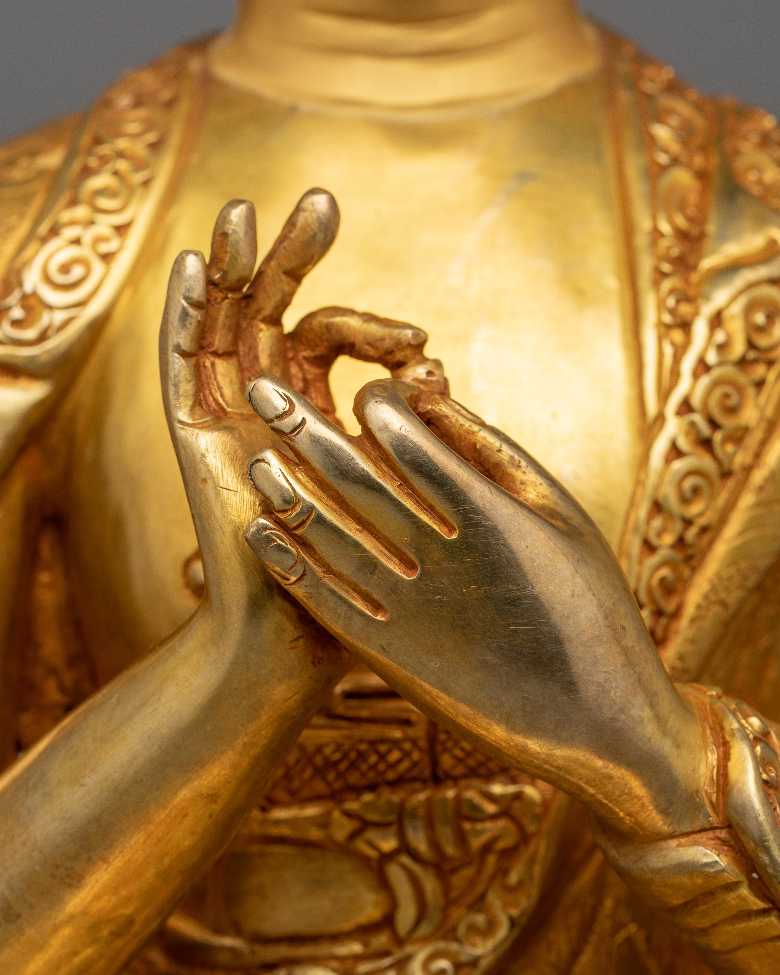 Sacred Figurine of Meditating Buddha Vairocana | Buddha of Infinite Light and Wisdom