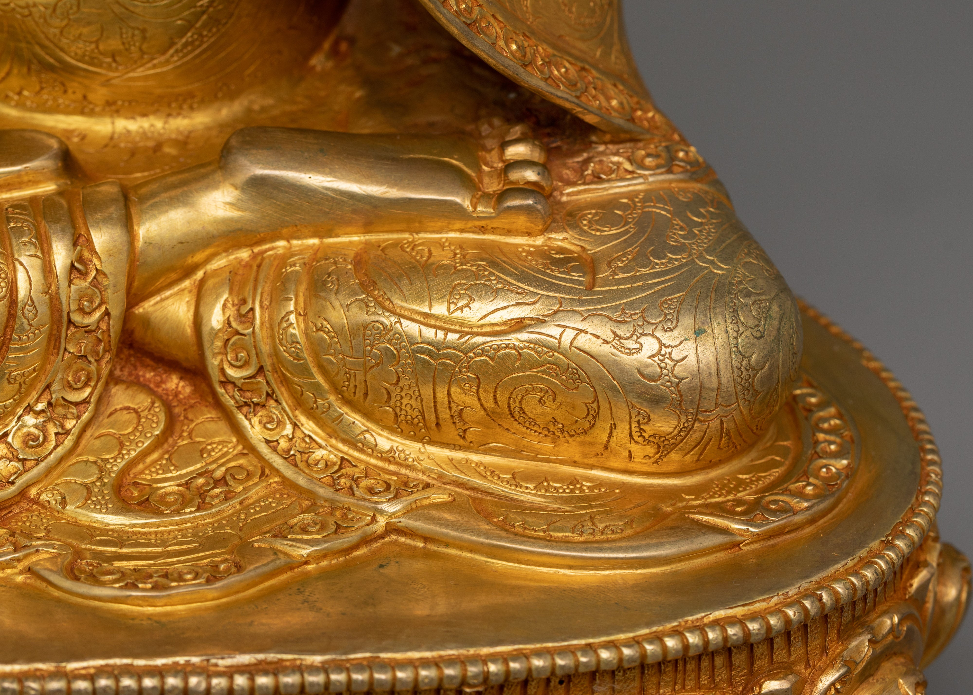 Sacred Figurine of Meditating Buddha Vairocana | Buddha of Infinite Light and Wisdom