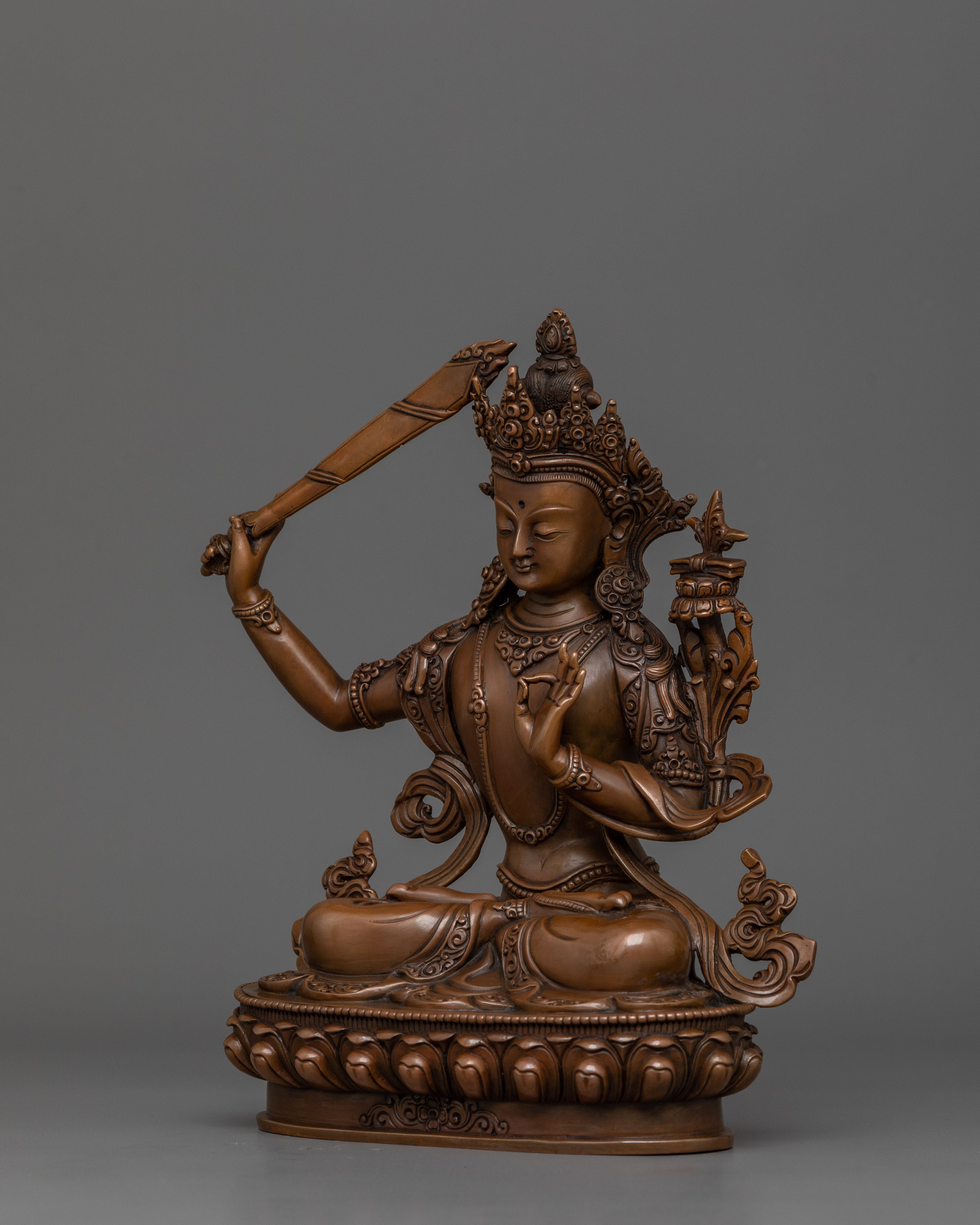 Bodhisattva Wisdom Deity Manjushri Statue | A Symbol of Clarity and Knowledge