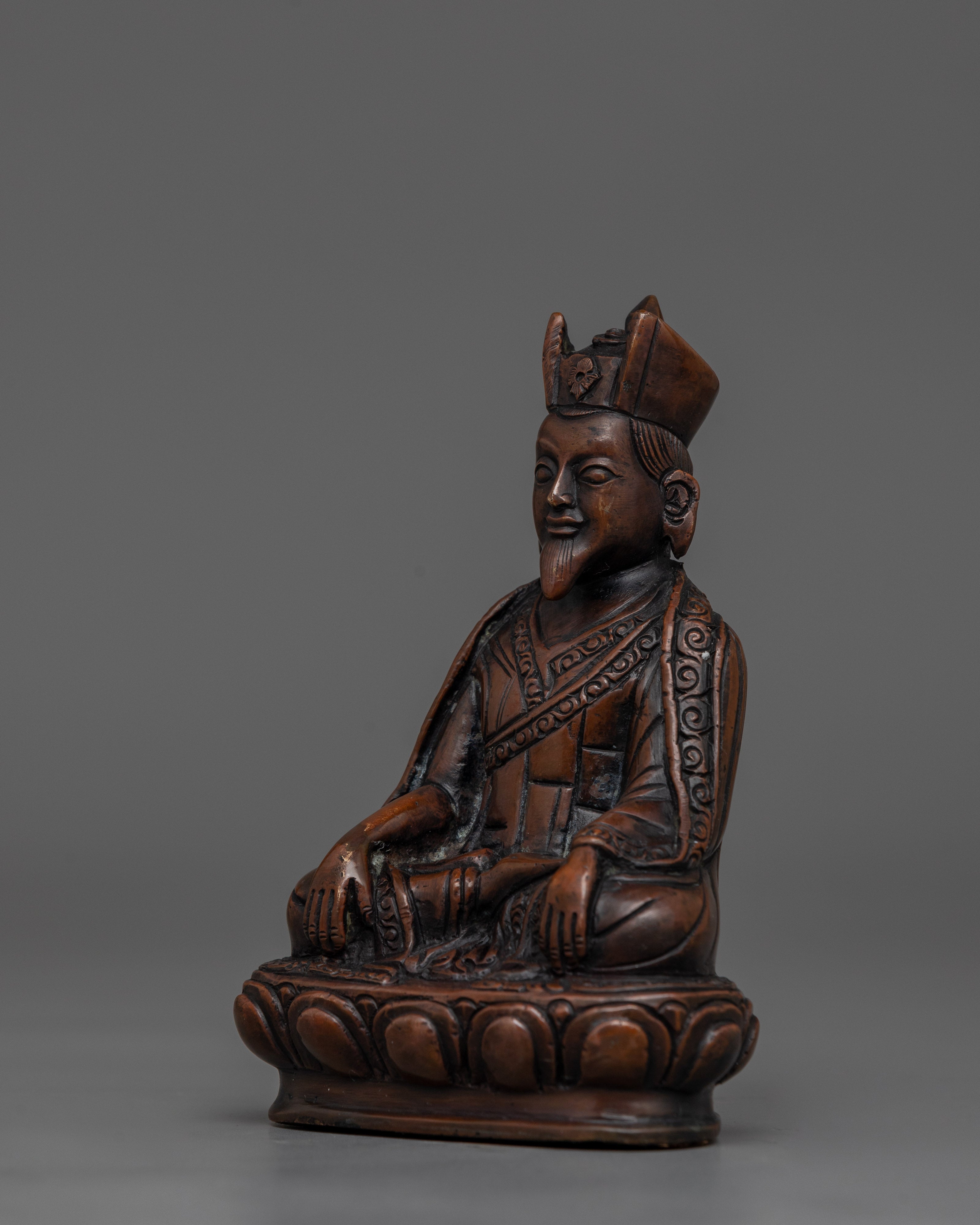 Tibetan Figurine of Buddhist Teacher Marpha | Spiritual Guru of Wisdom