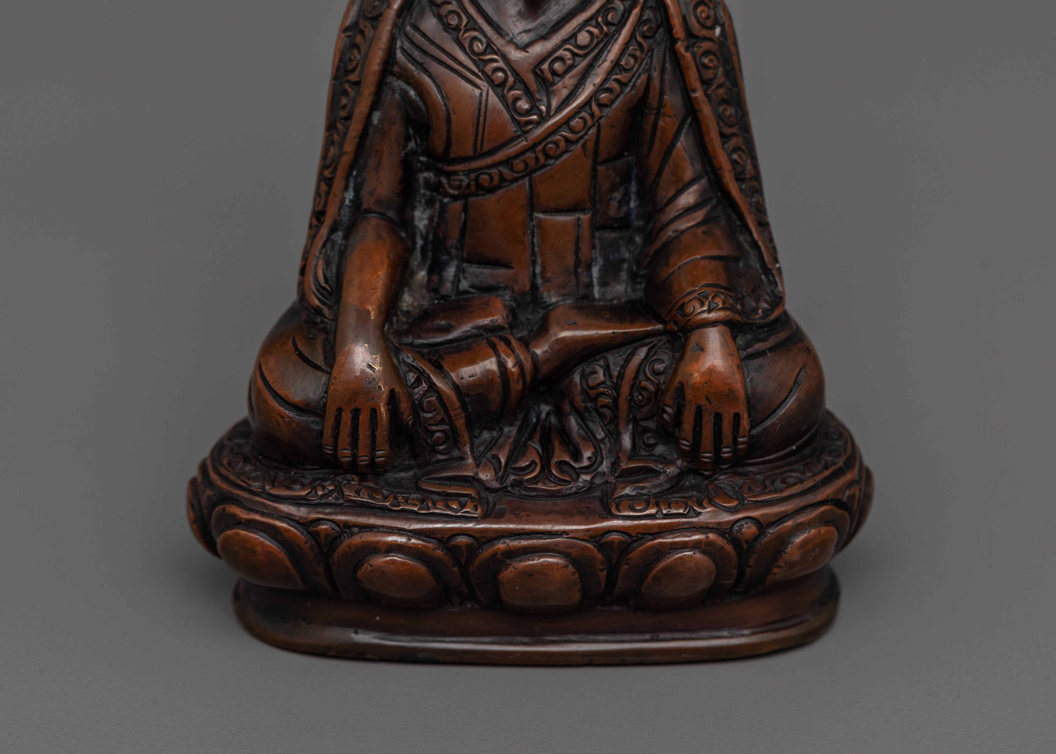 Tibetan Figurine of Buddhist Teacher Marpha | Spiritual Guru of Wisdom