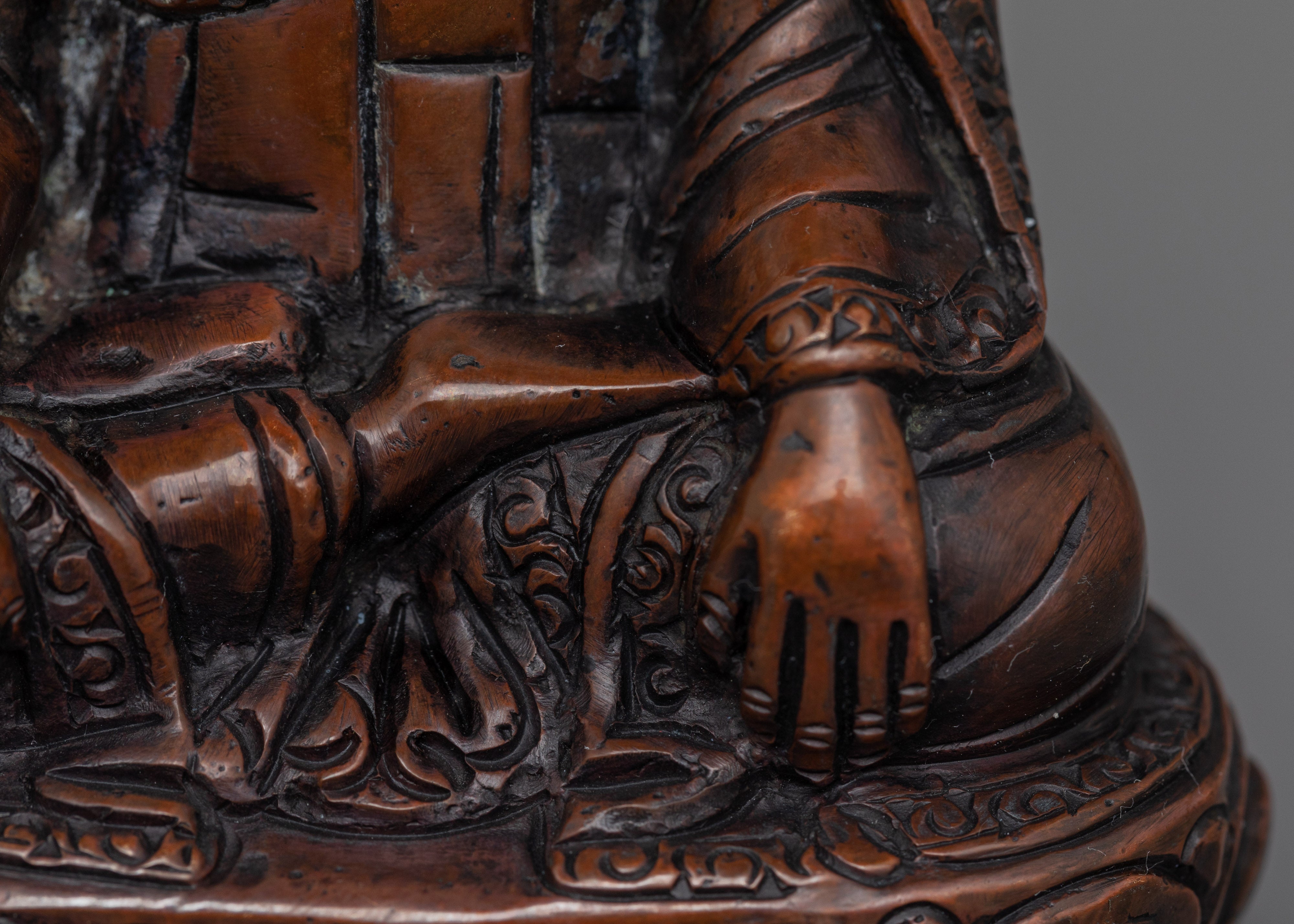 Tibetan Figurine of Buddhist Teacher Marpha | Spiritual Guru of Wisdom