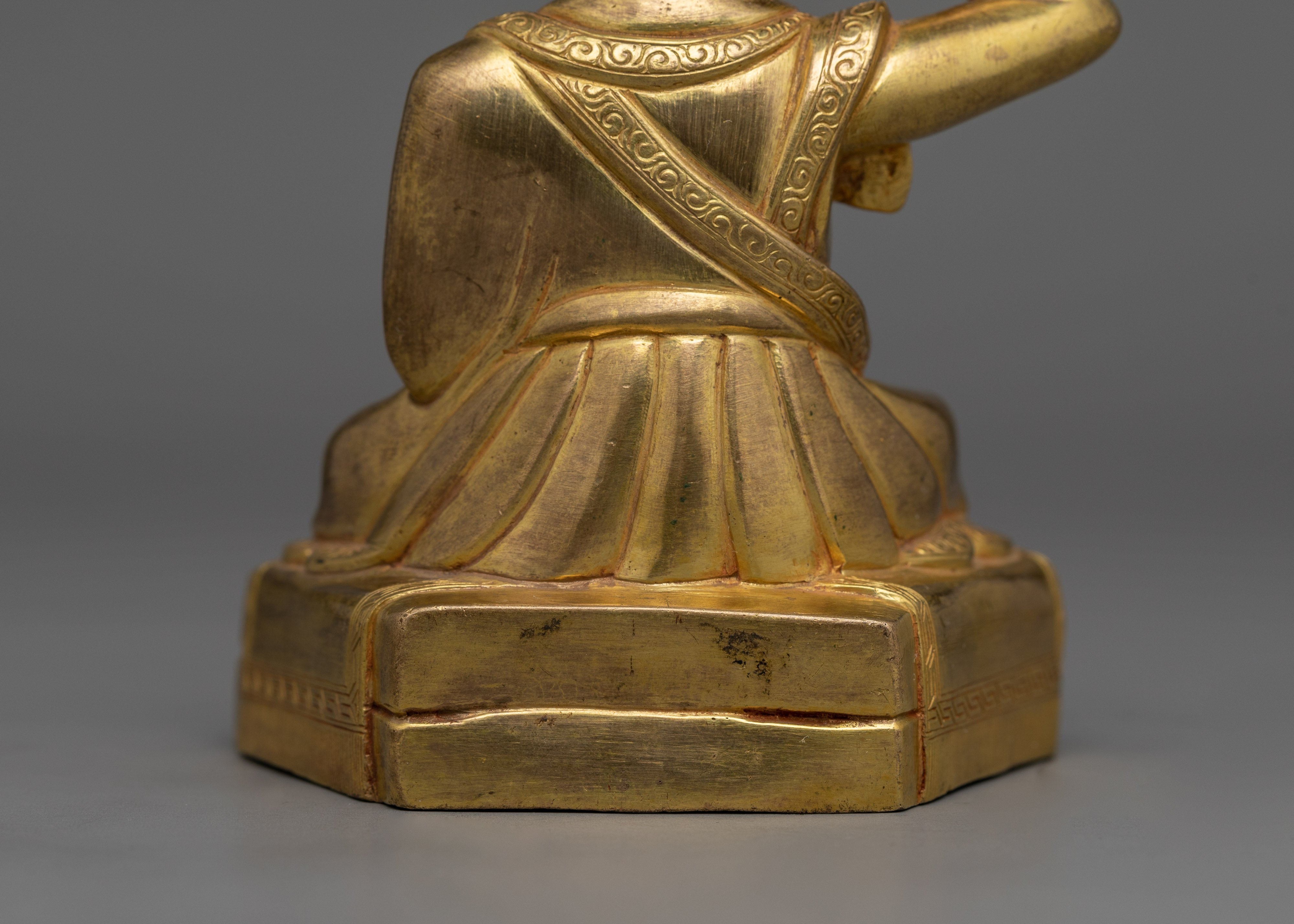 Handmade Golden Karmapa Statue | Also Known as Buddhist Master