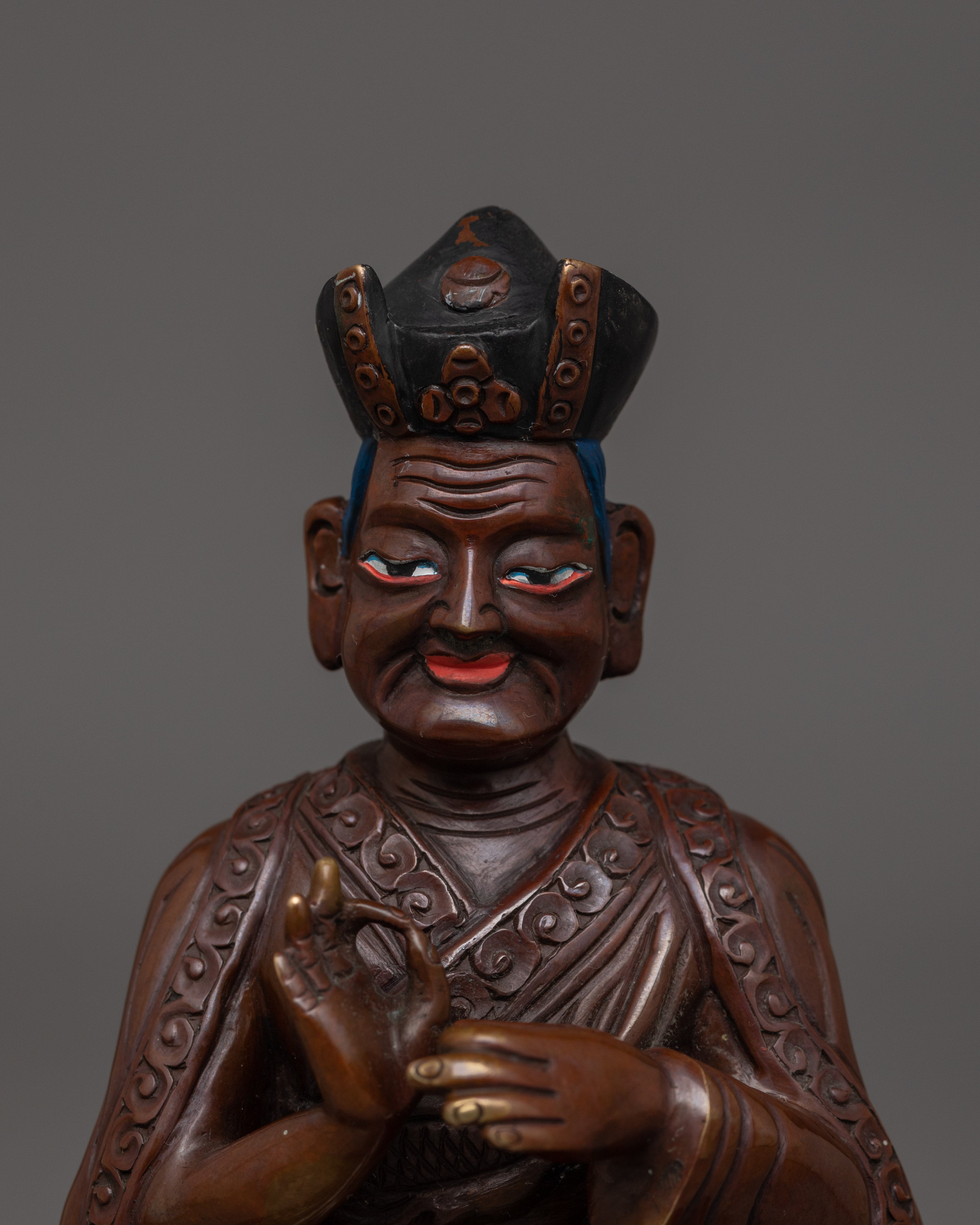 Handmade Sculpture of Karmapa | Tibetan Buddhist Leader of Wisdom and Compassion