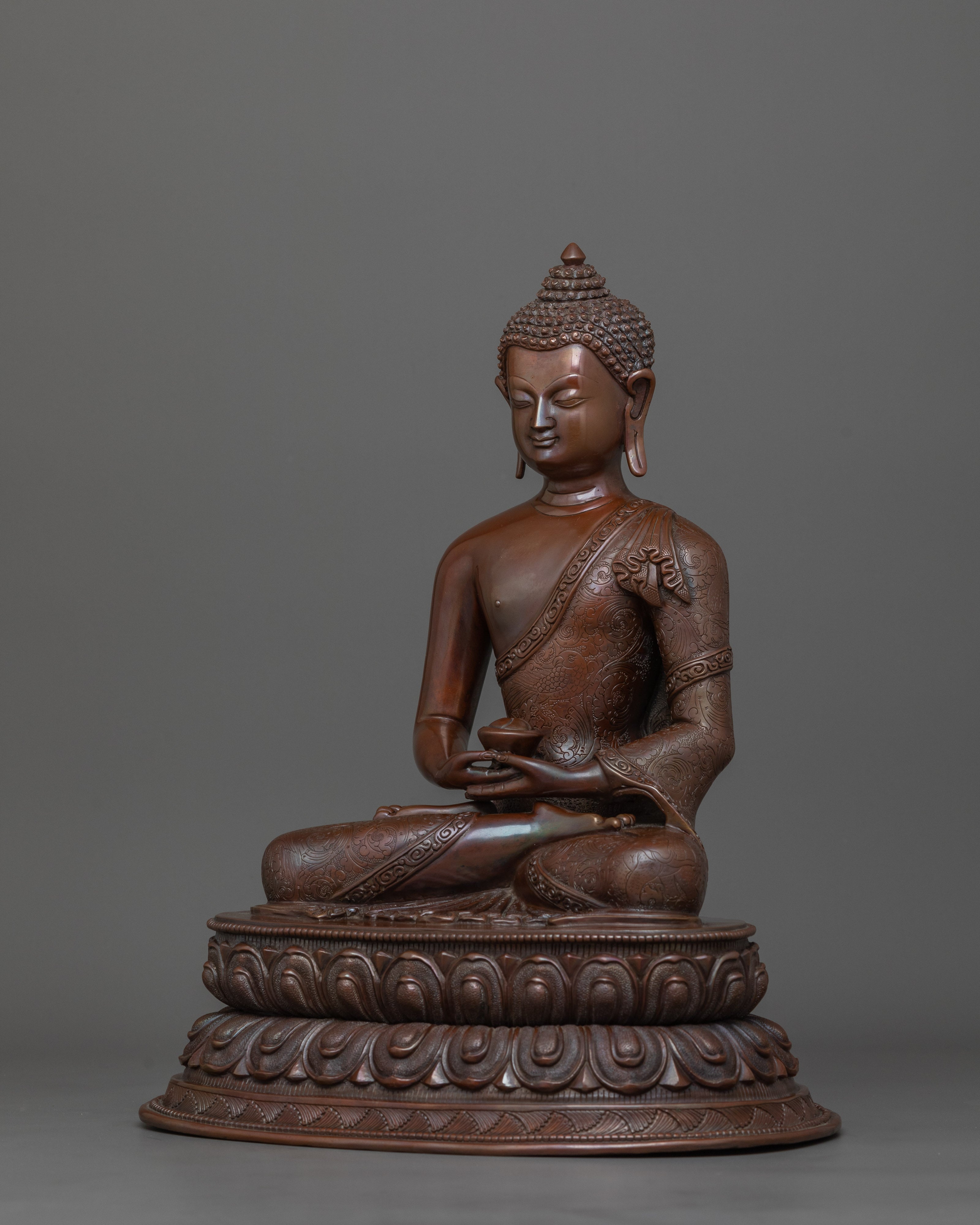 Oxidized 14.2 Inches Amitabha Buddha Statue | Pure Compassion and Enlightenment