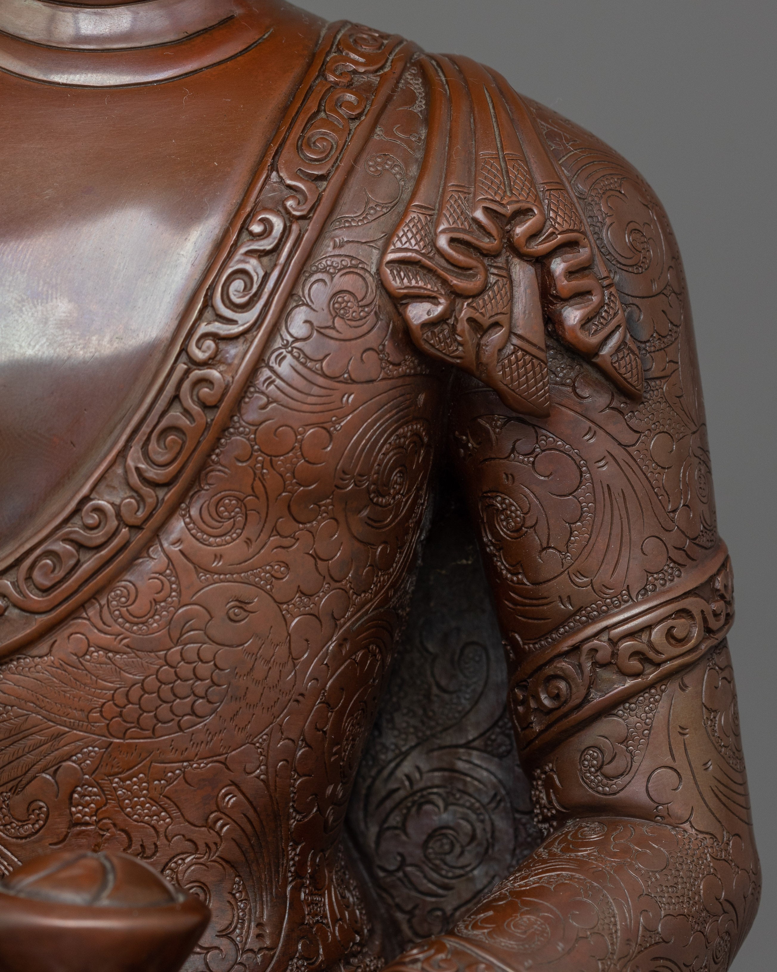 Oxidized 14.2 Inches Amitabha Buddha Statue | Pure Compassion and Enlightenment