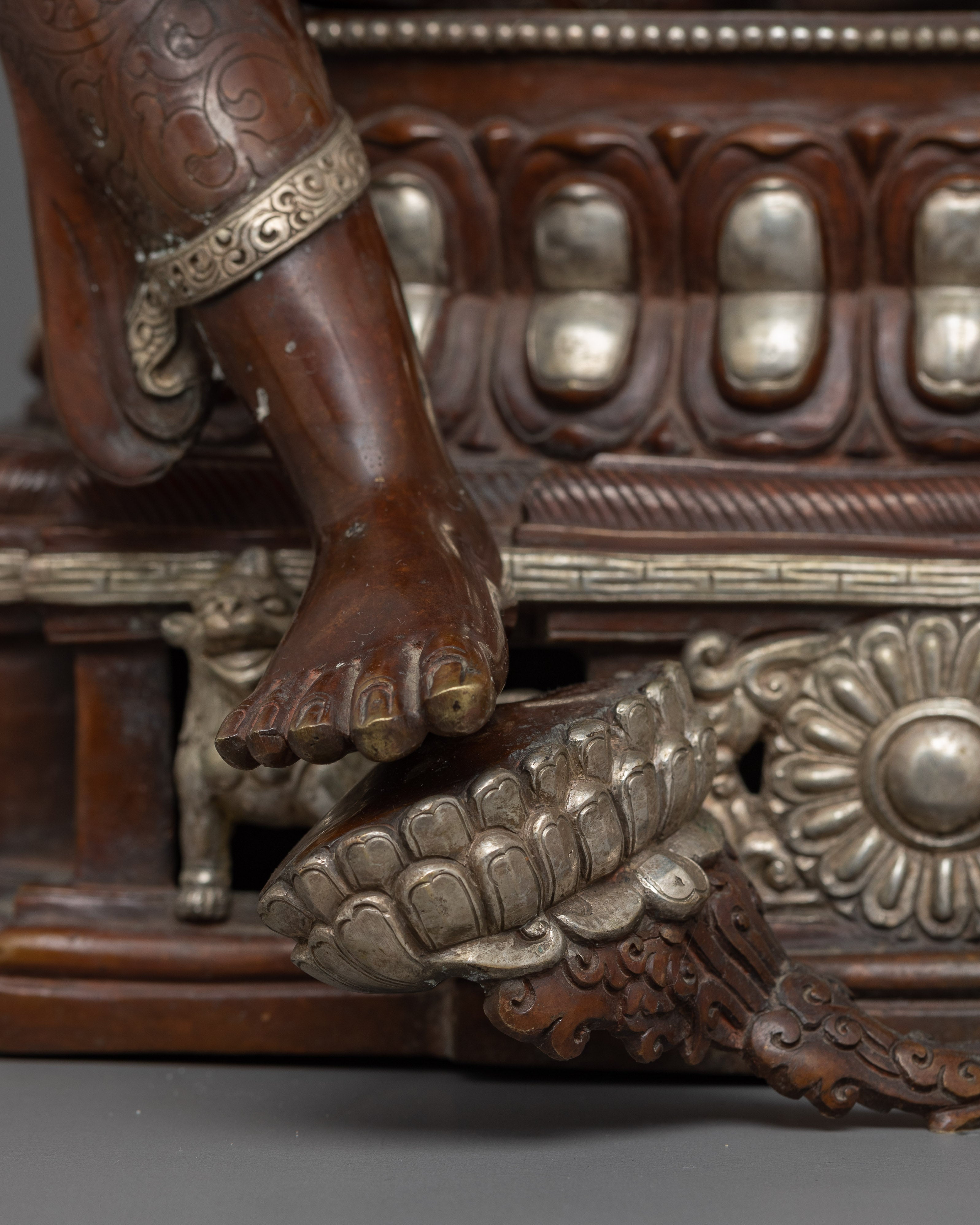 Helping Goddess Green Tara Statue | Silver Plated Mother Goddess