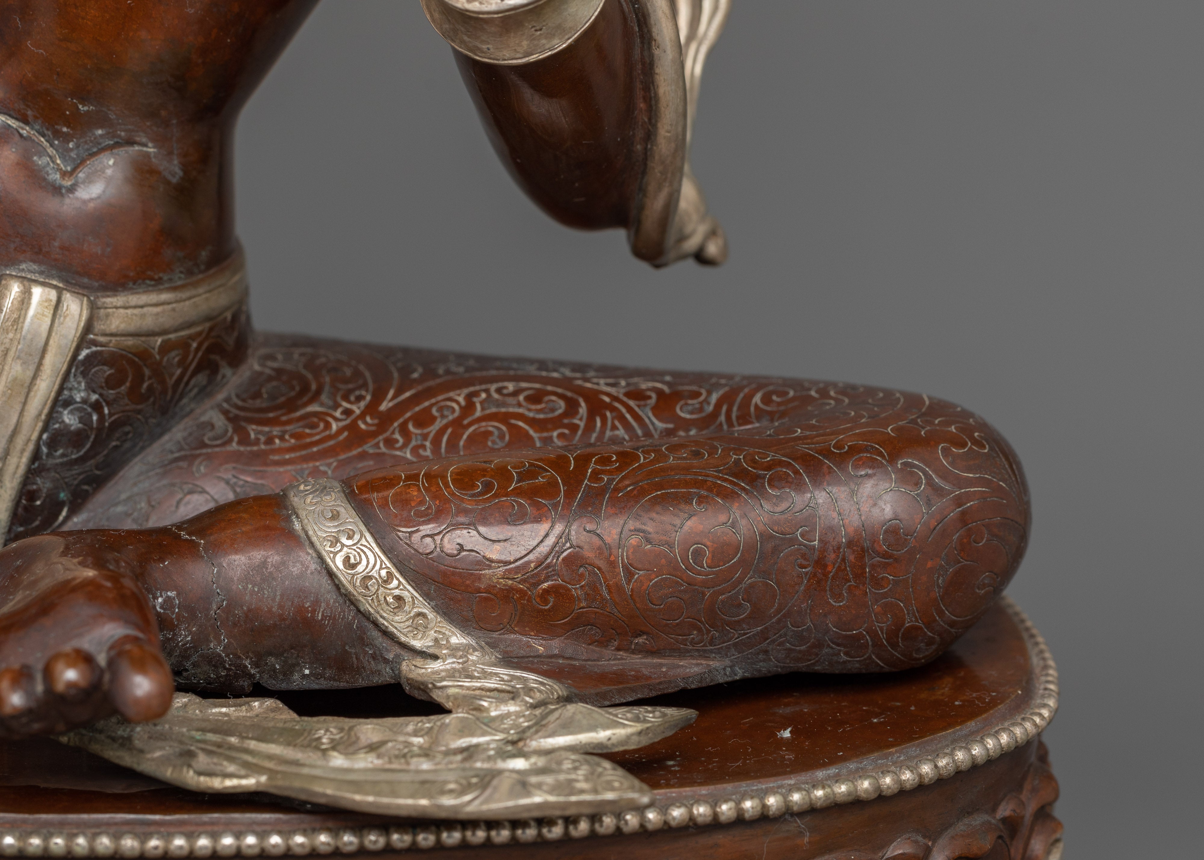 Helping Goddess Green Tara Statue | Silver Plated Mother Goddess