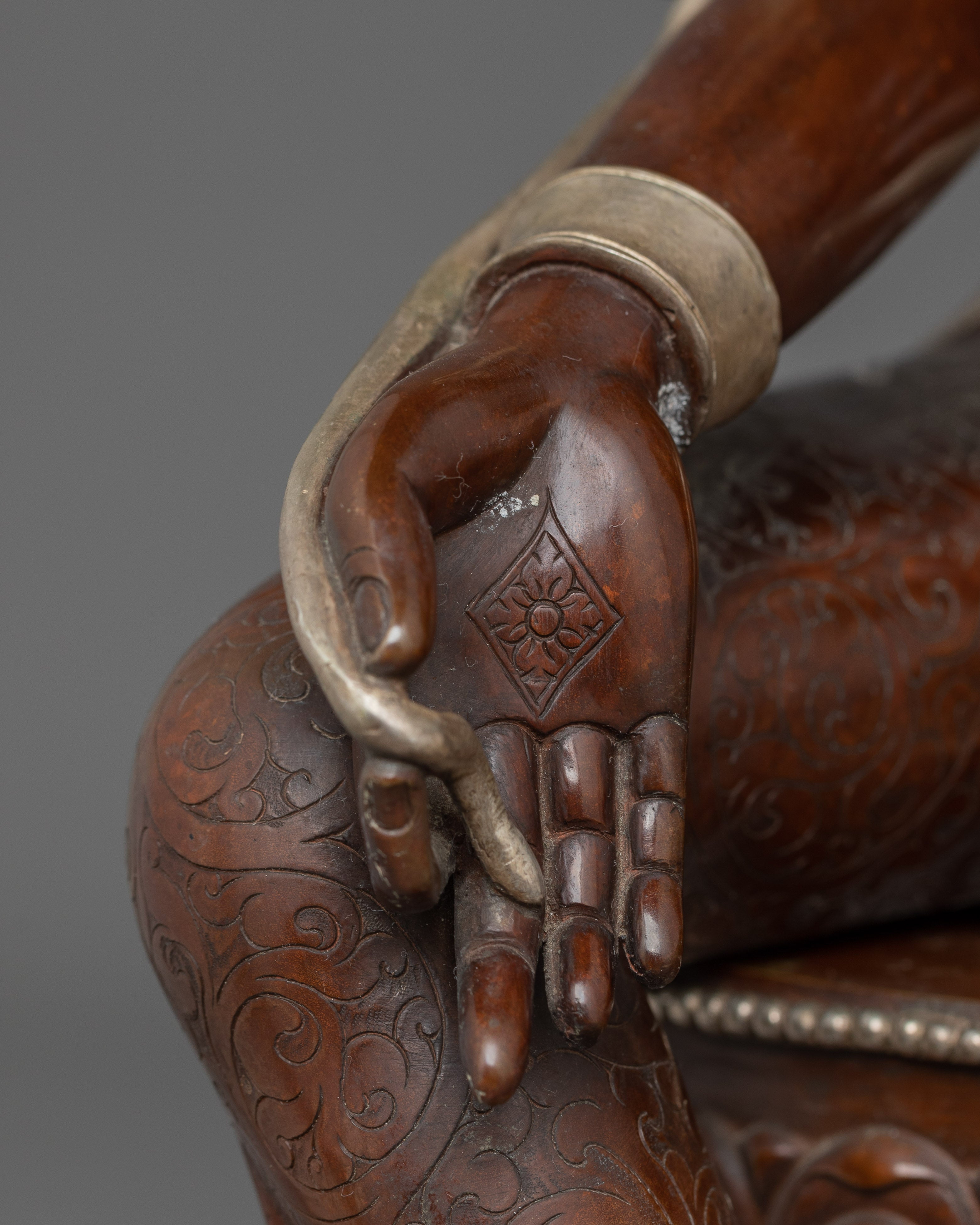 Helping Goddess Green Tara Statue | Silver Plated Mother Goddess