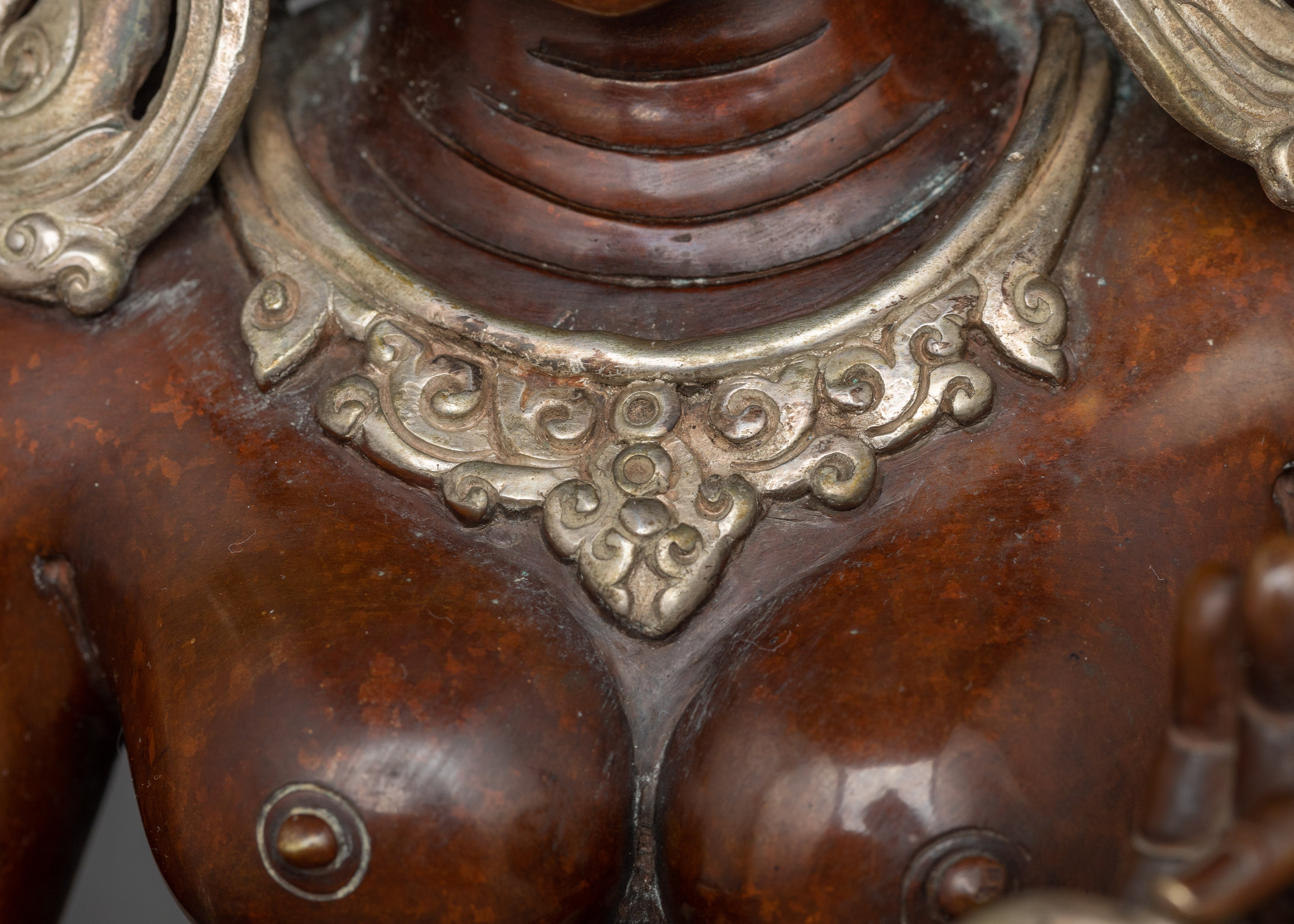 Helping Goddess Green Tara Statue | Silver Plated Mother Goddess