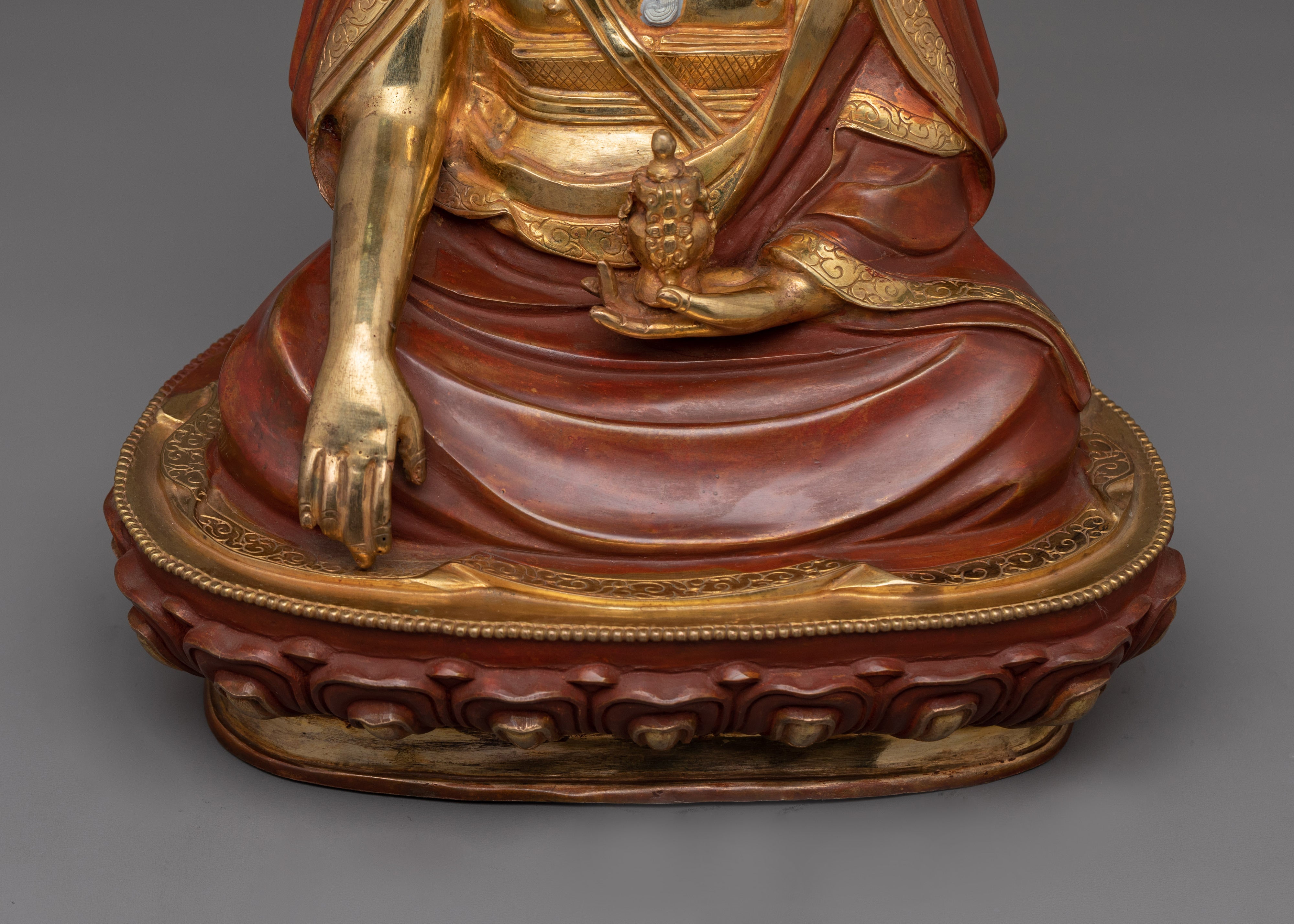 Traditional Master Zabdrung Rinpoche | 24K Gold Gilded Statue