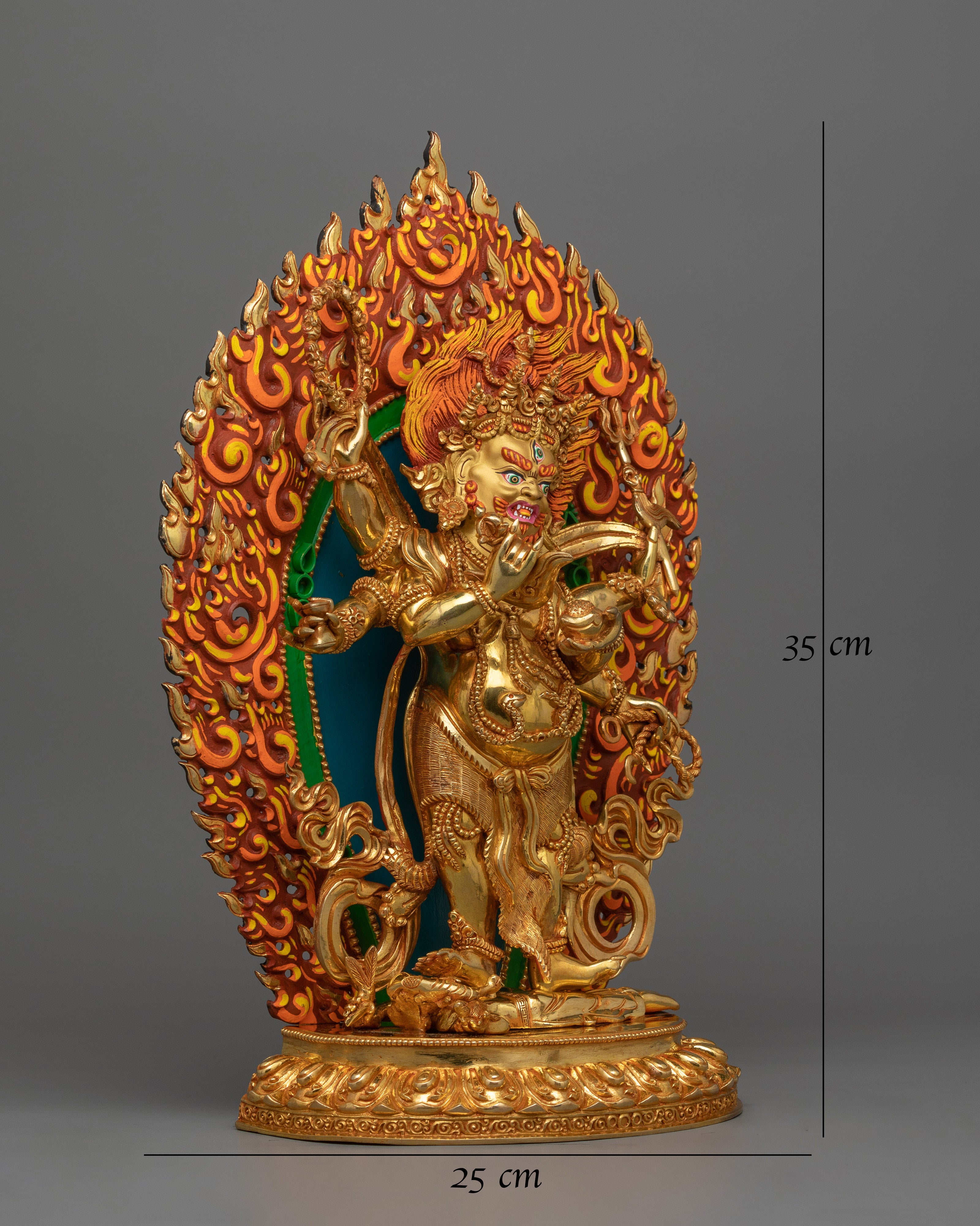 Three Eyes Mahakala Sculpture | The Supreme Protector of Dharma