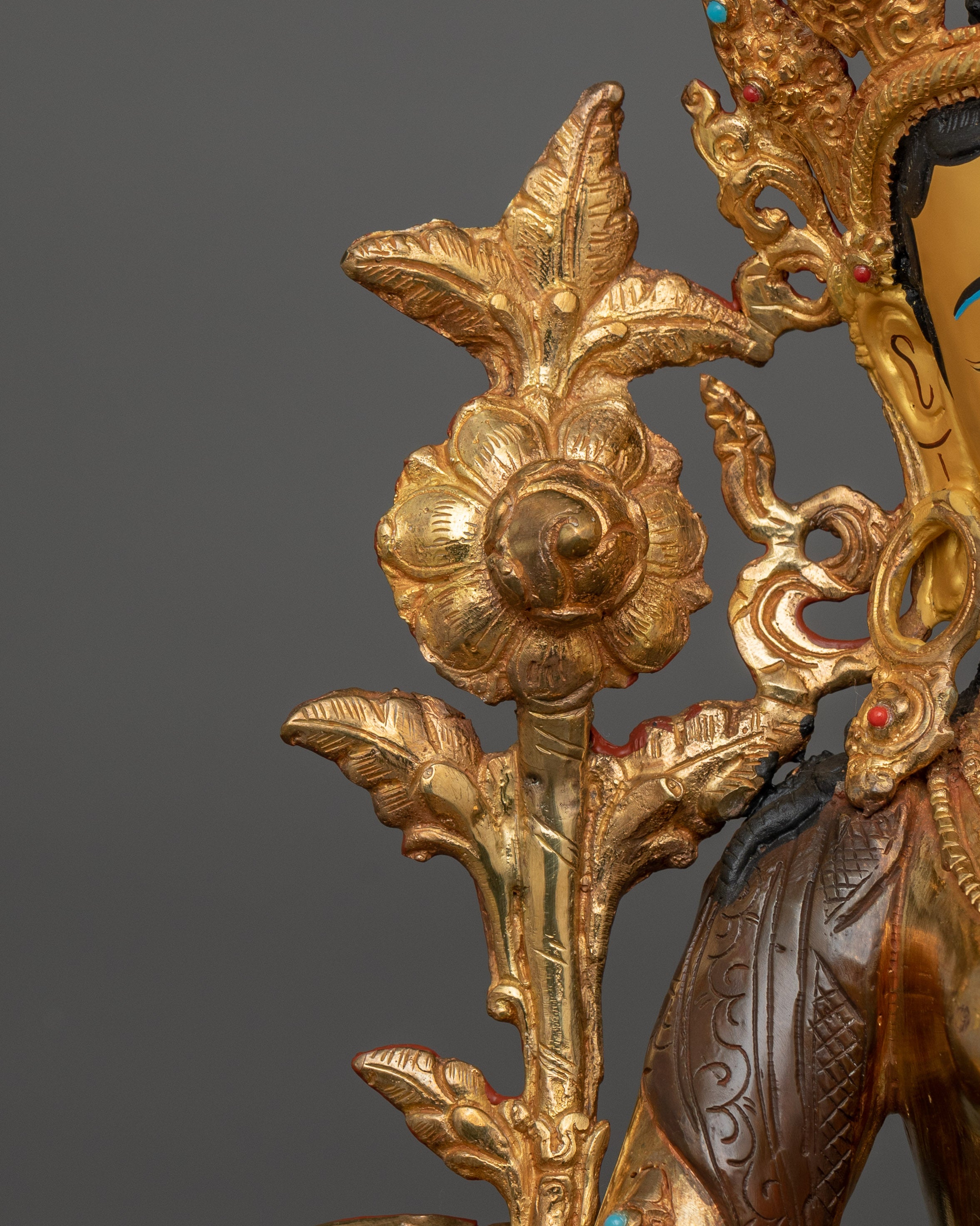 Tibetan Sculpture of Green Tara | Goddess of Compassion and Spiritual Protection