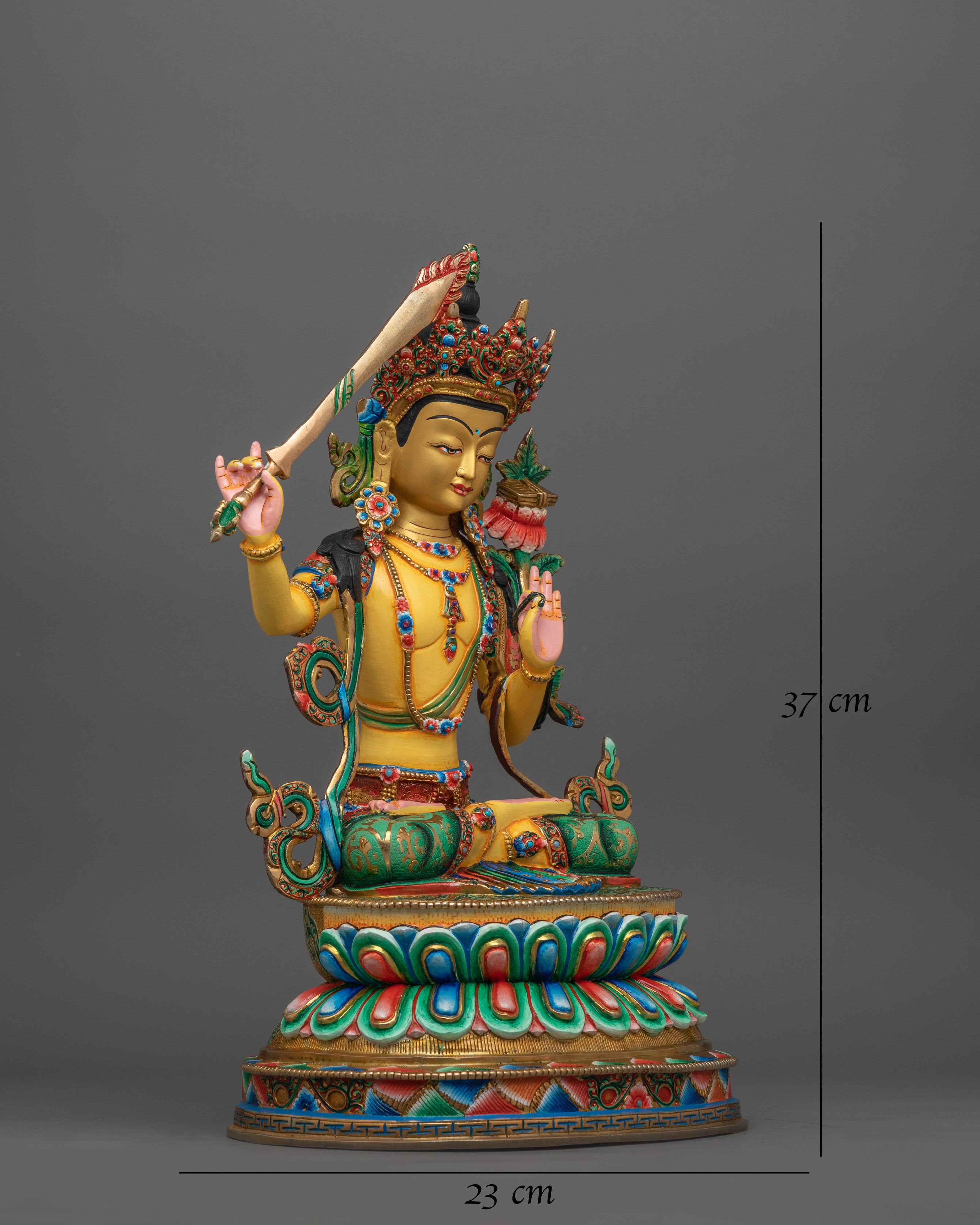 Manjushri with book and sword