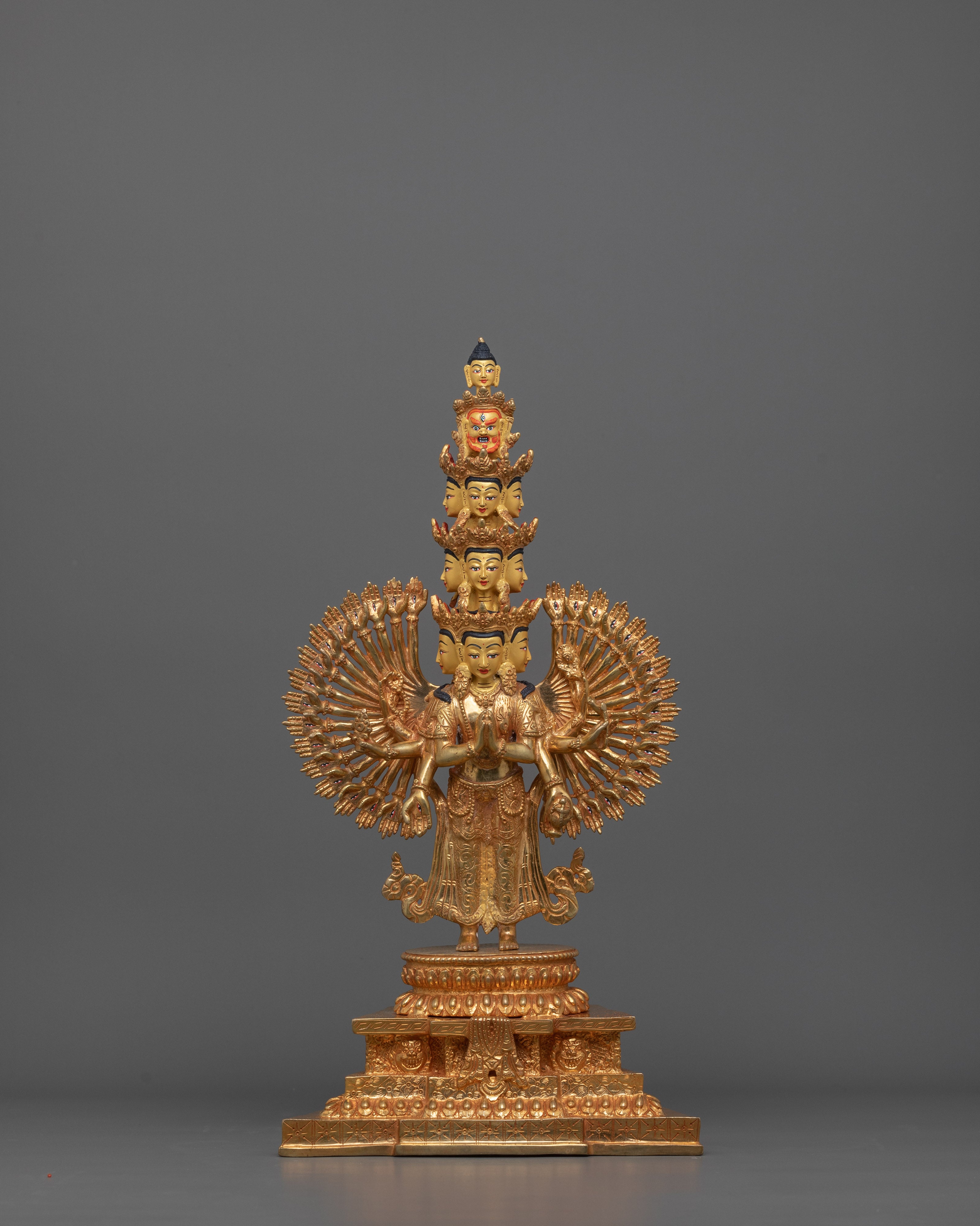 Handmade Figurine of 1000-Armed Chenrezig | The Bodhisattva of Compassion