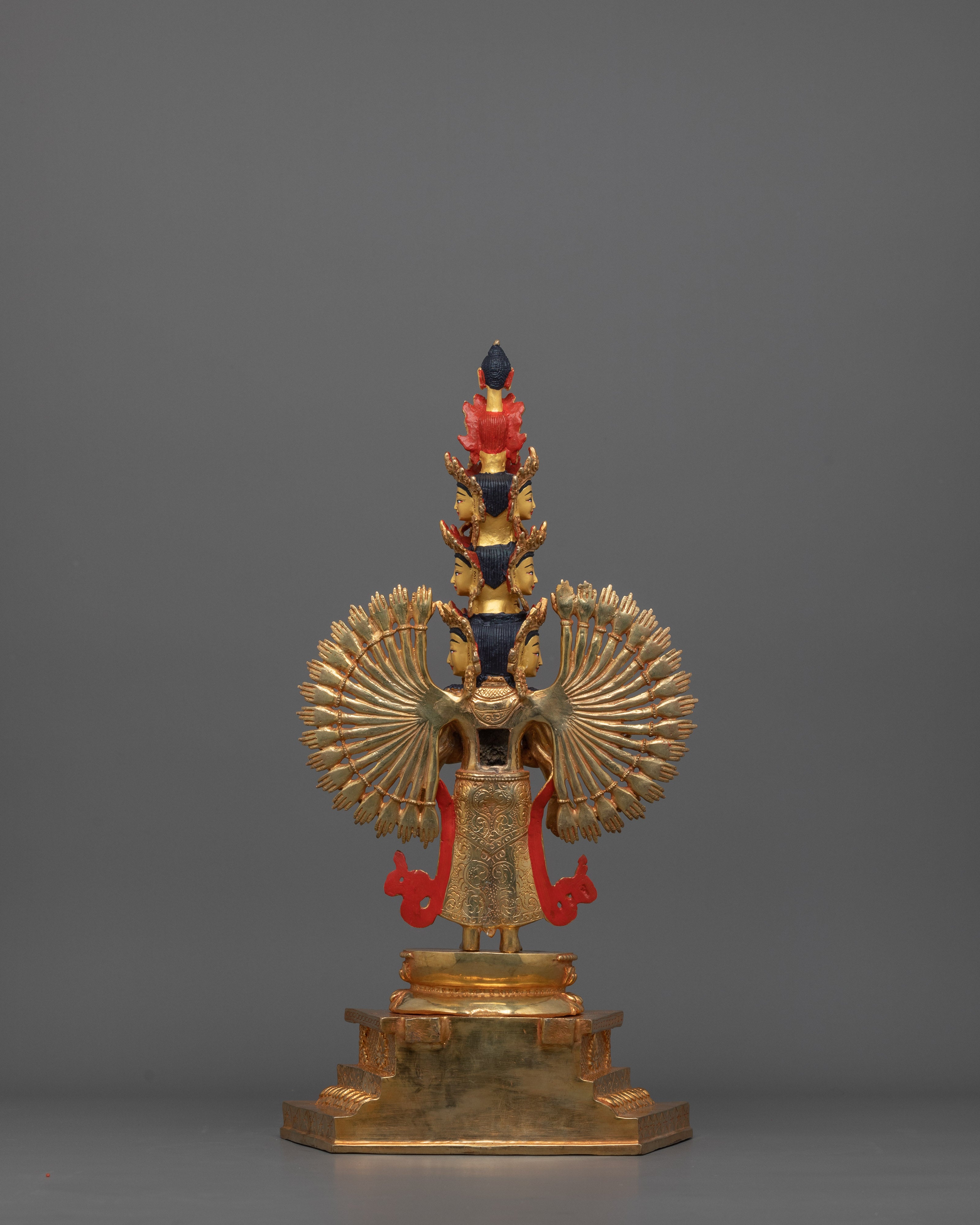 Handmade Figurine of 1000-Armed Chenrezig | The Bodhisattva of Compassion