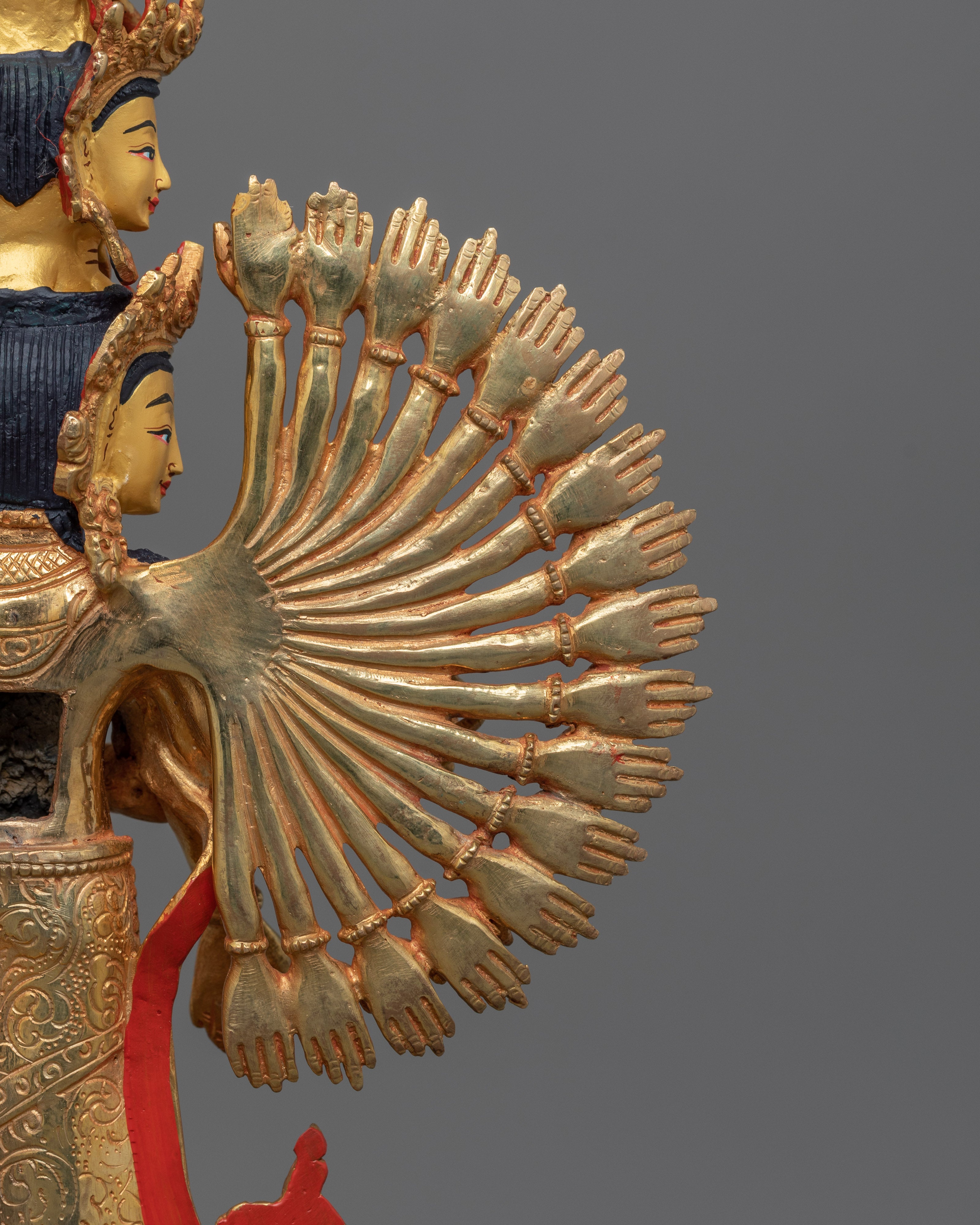 Handmade Figurine of 1000-Armed Chenrezig | The Bodhisattva of Compassion