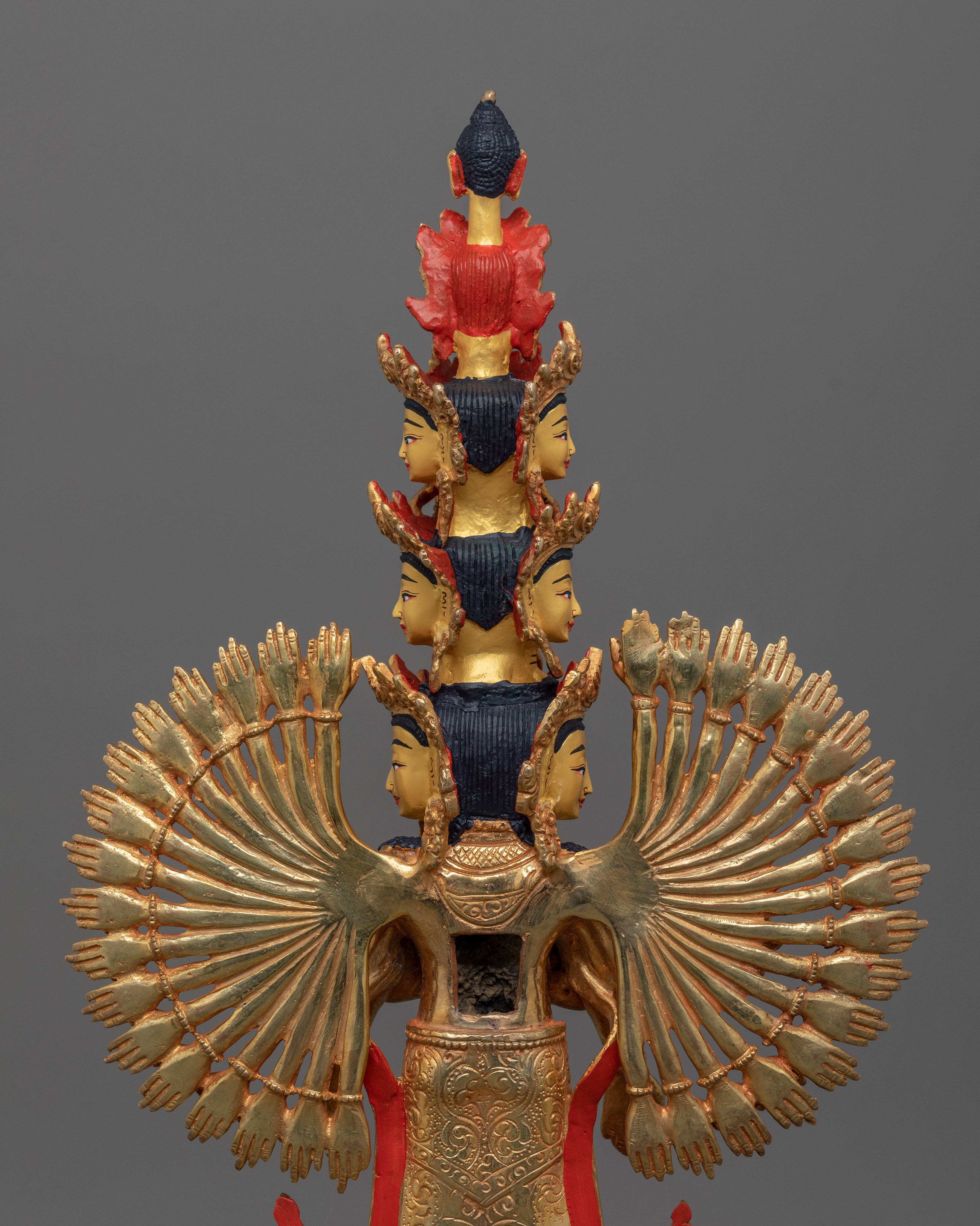 Handmade Figurine of 1000-Armed Chenrezig | The Bodhisattva of Compassion