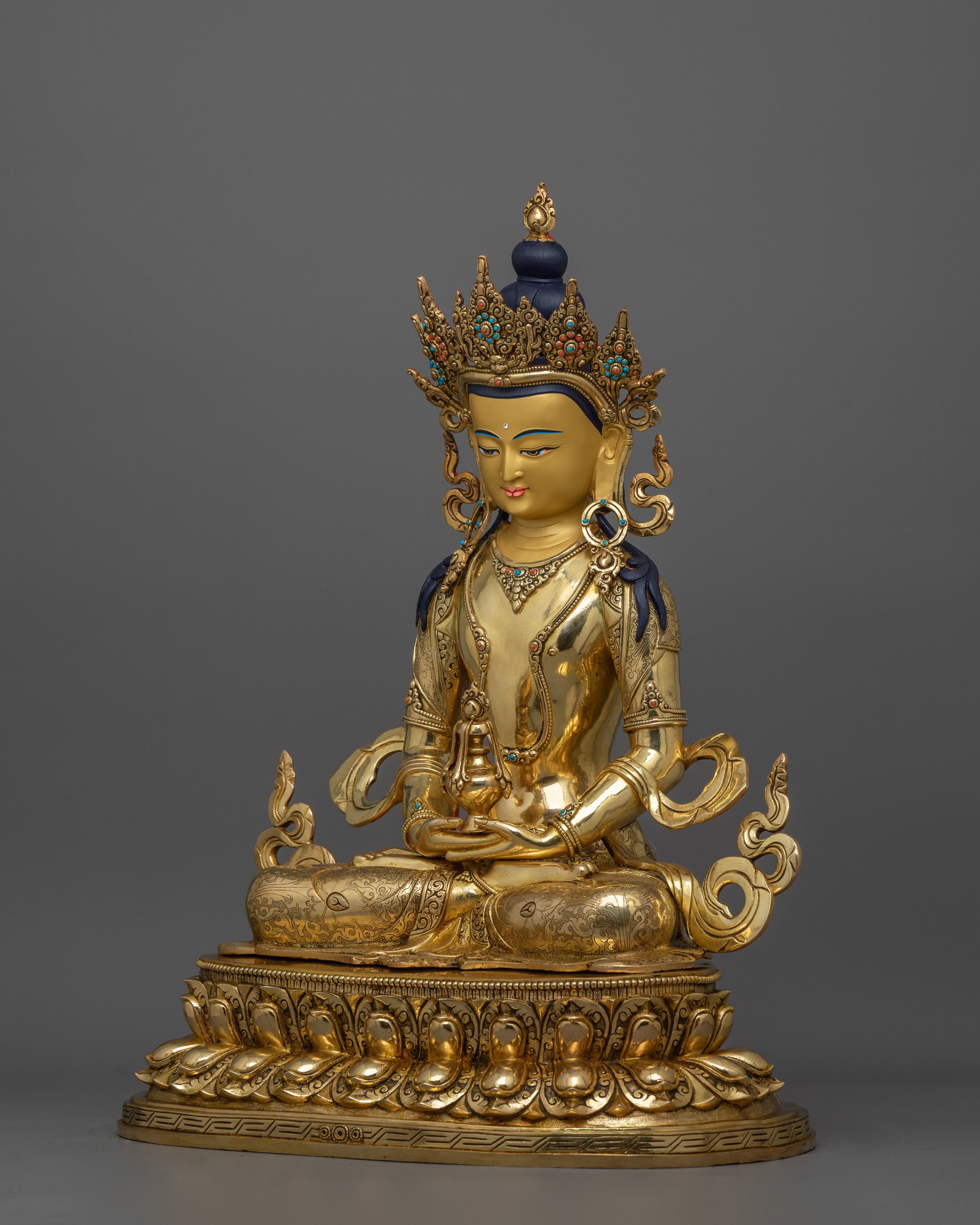 Himalayan Figurine of Longevity Deity Amitayus | God of Prosperity and Blessings