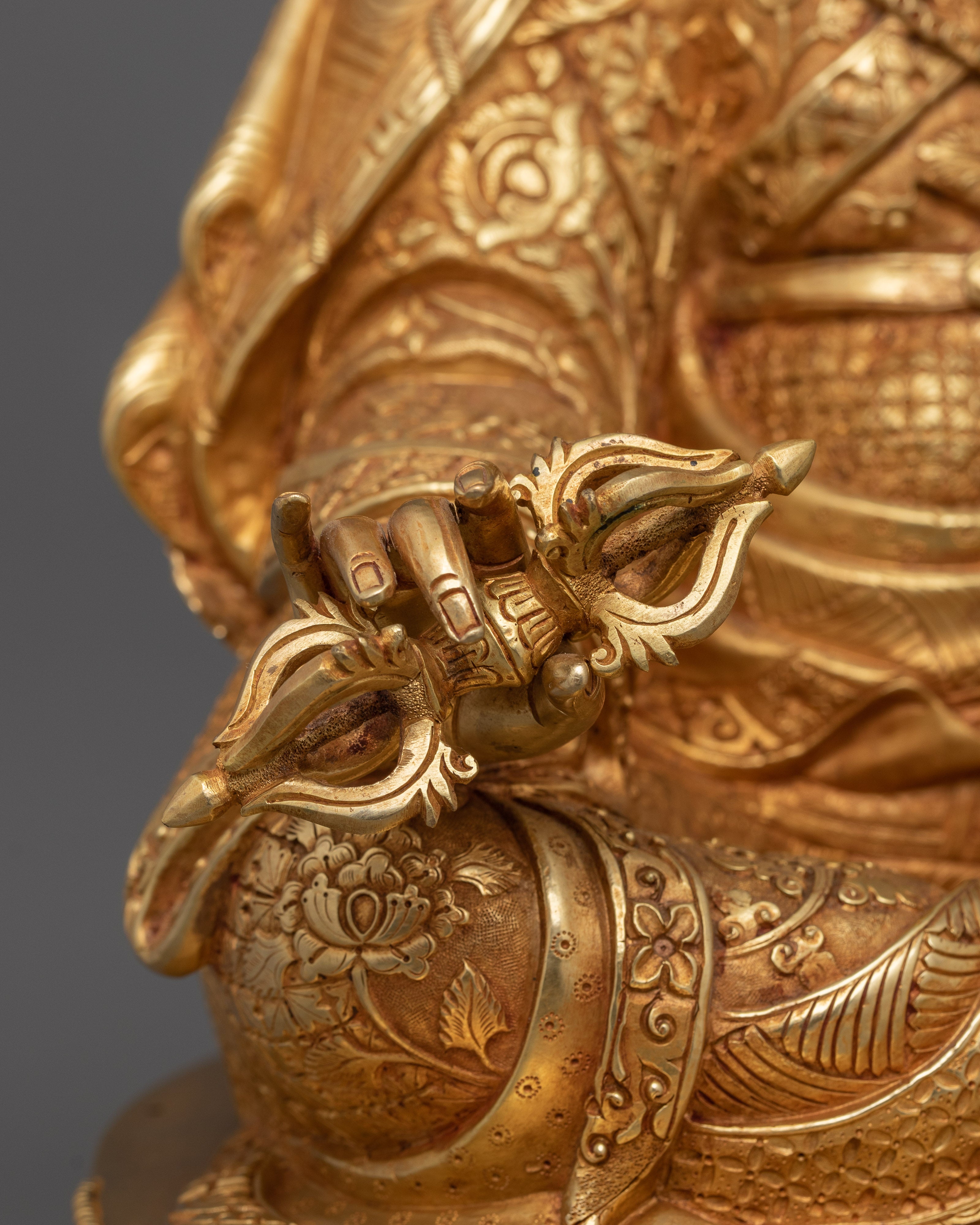 Enlightened Padmasambhava Sculpture | The Lotus-Born Tantric Master