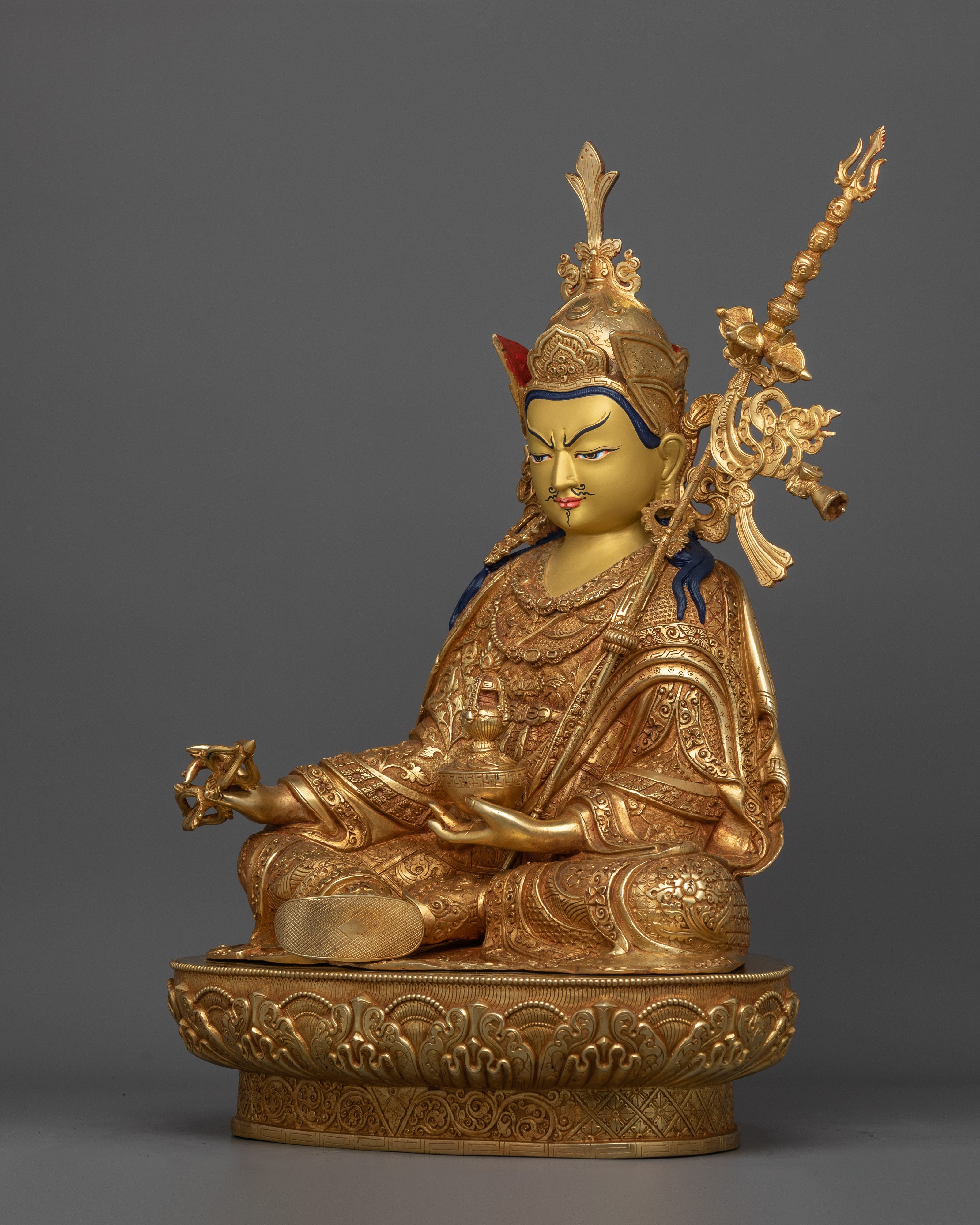 Enlightened Padmasambhava Sculpture | The Lotus-Born Tantric Master