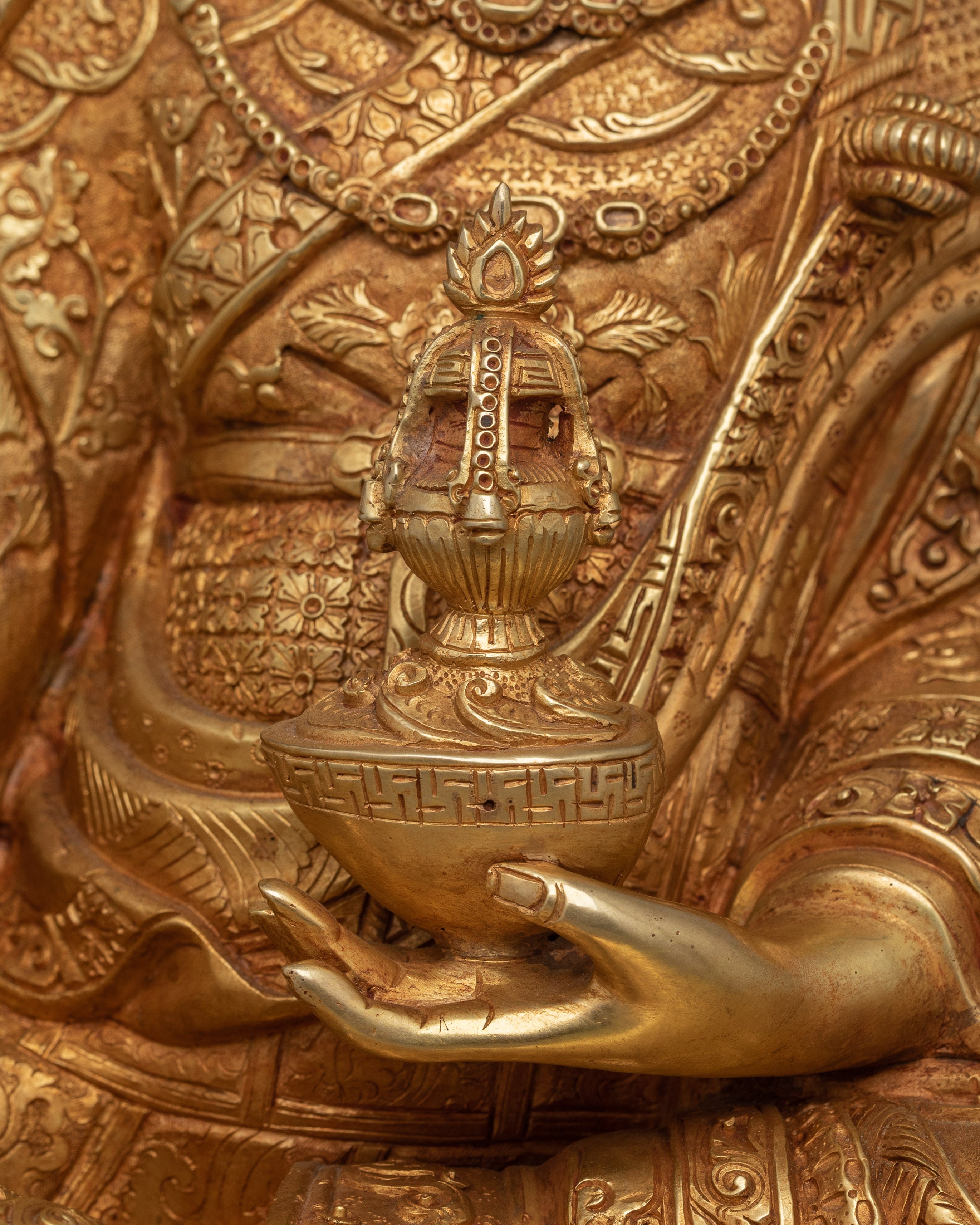 Enlightened Padmasambhava Sculpture | The Lotus-Born Tantric Master