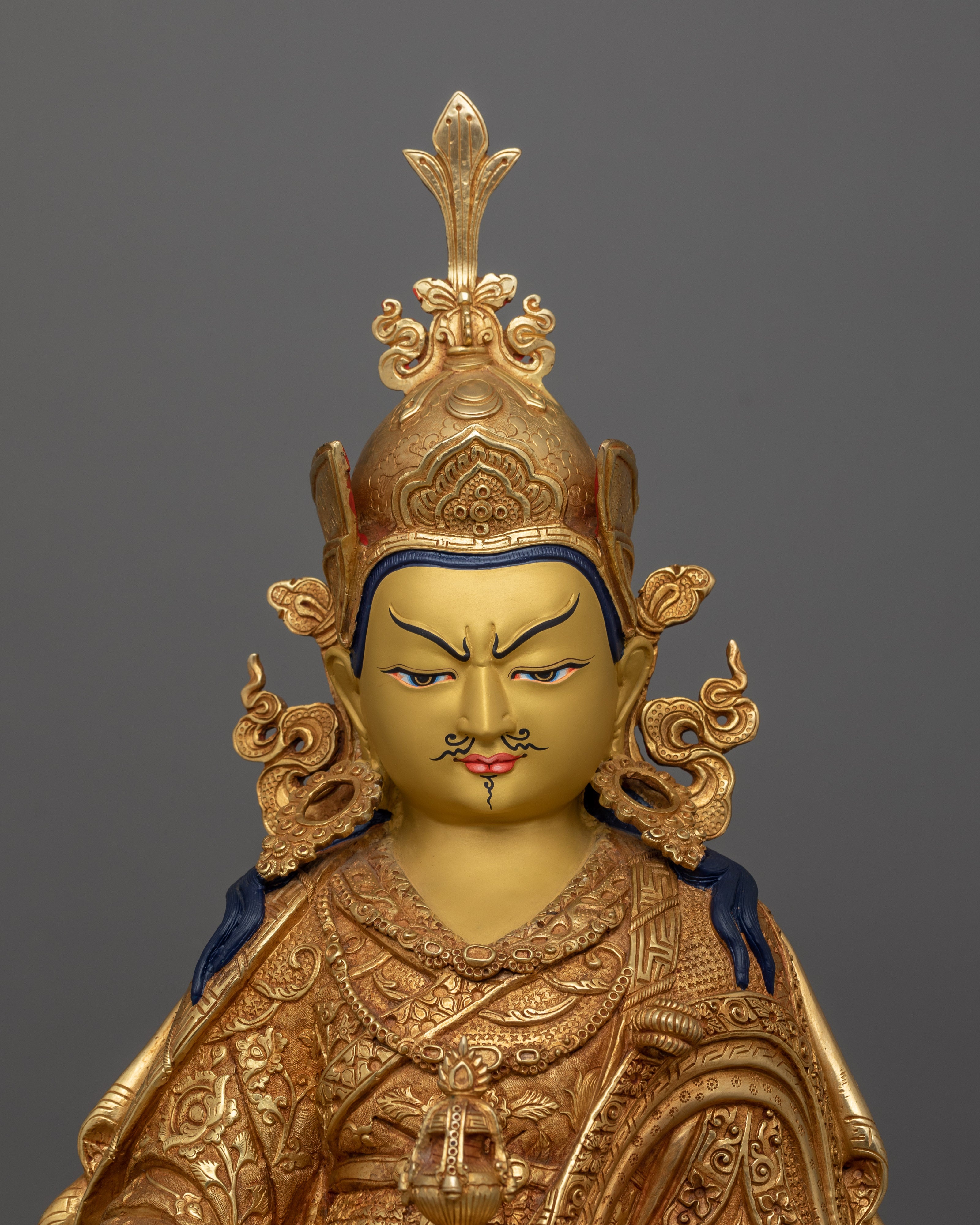 Enlightened Padmasambhava Sculpture | The Lotus-Born Tantric Master