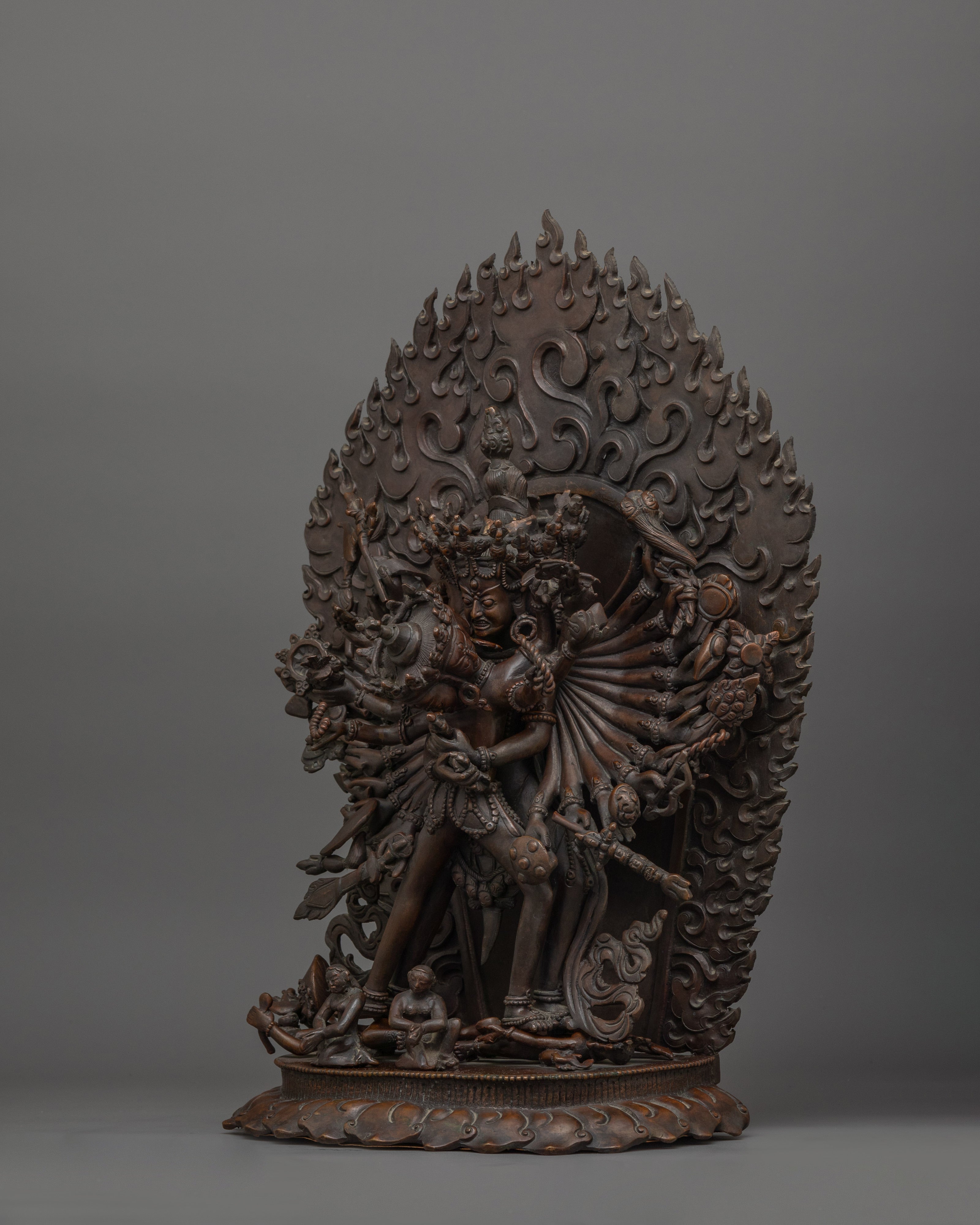 Oxidized body Statue of Kala Chakra | Traditional Himalayan Art