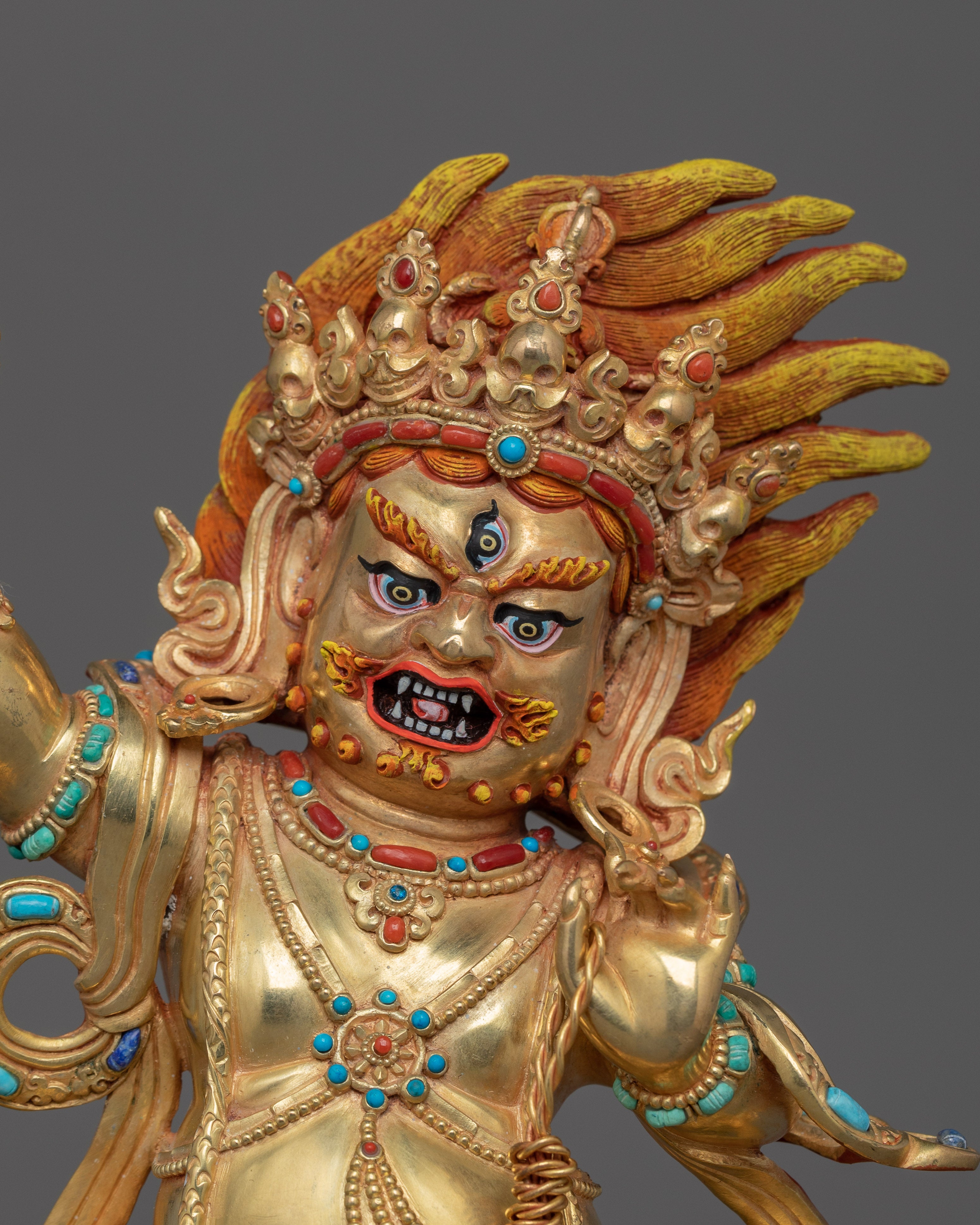 Three Eyes Deity Vajrapani Statue | Also known as Holder of The Thunderbolt