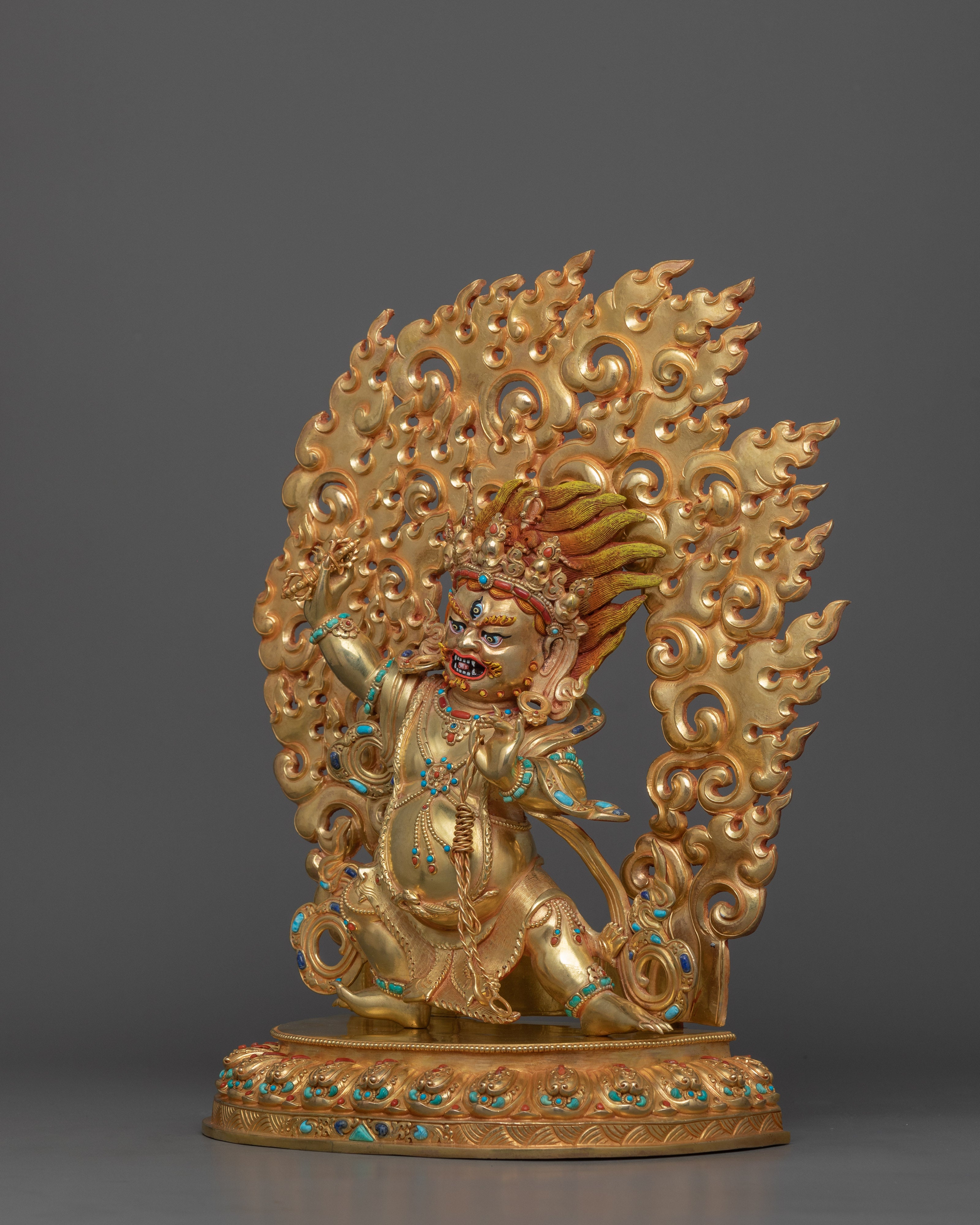 Three Eyes Deity Vajrapani Statue | Also known as Holder of The Thunderbolt