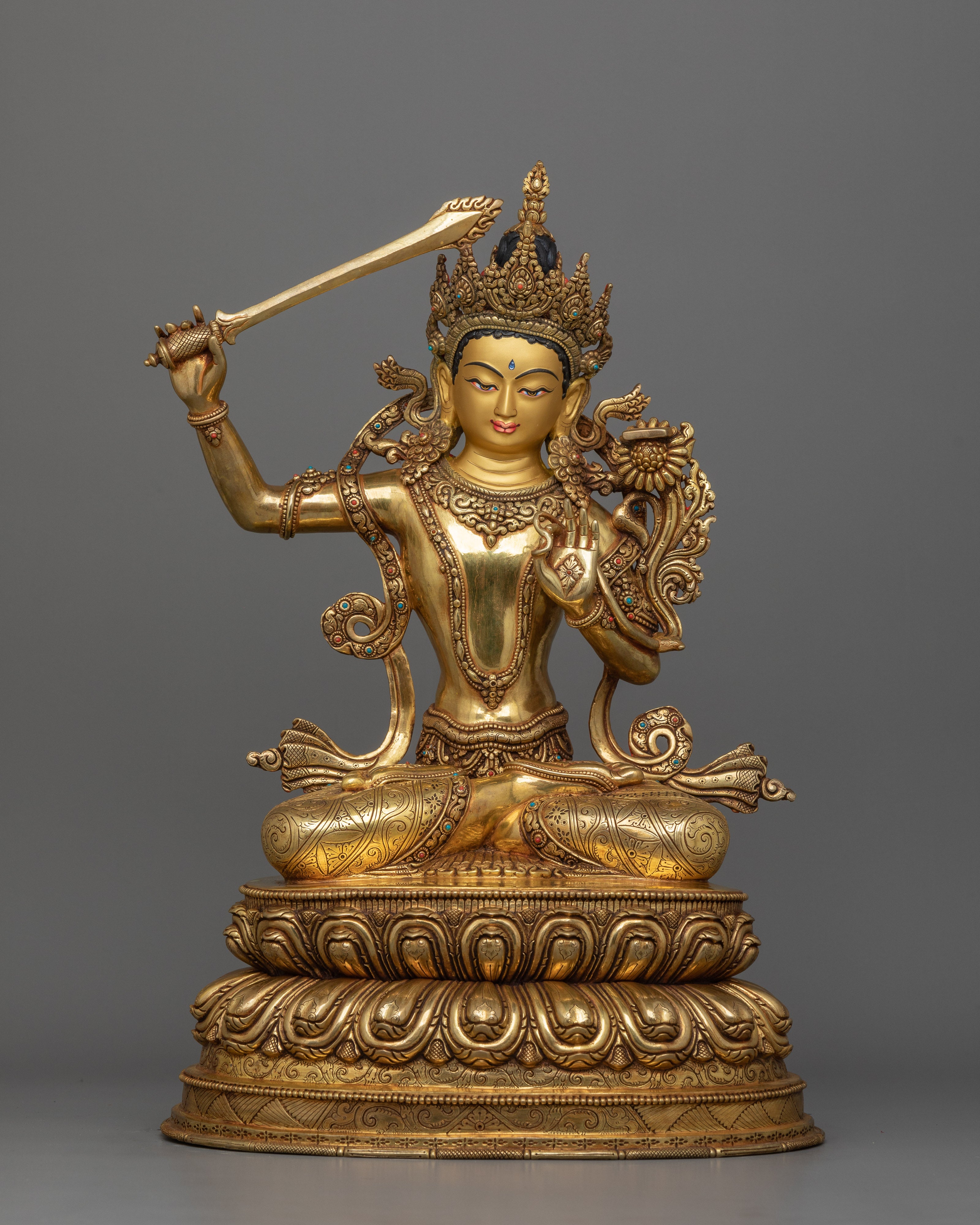 Beautiful Five Bodhisattva Set Statue | Historical Five Buddha at one Frame