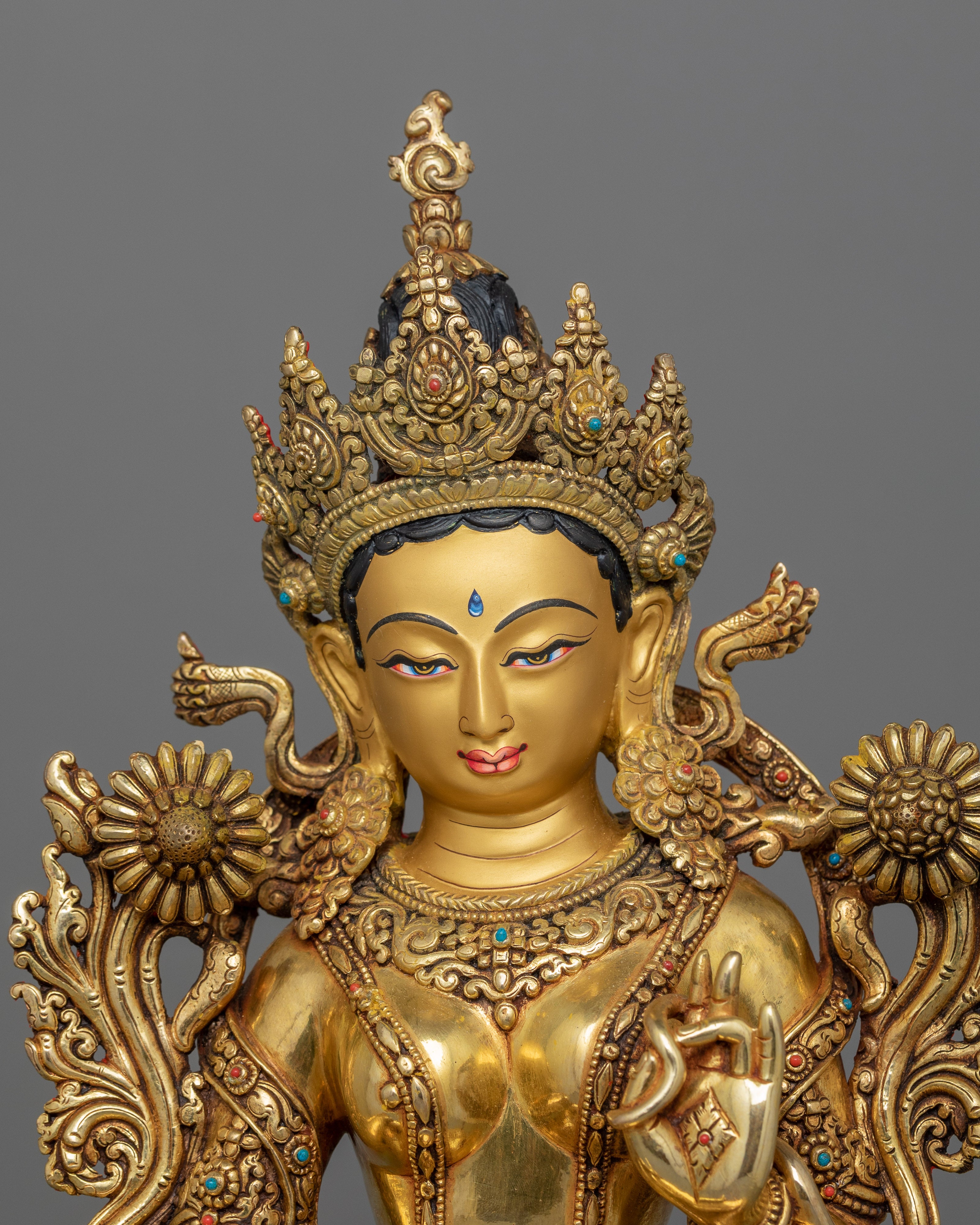 Green Tara Himalayan Statue | Himalayan Spiritual Artwork