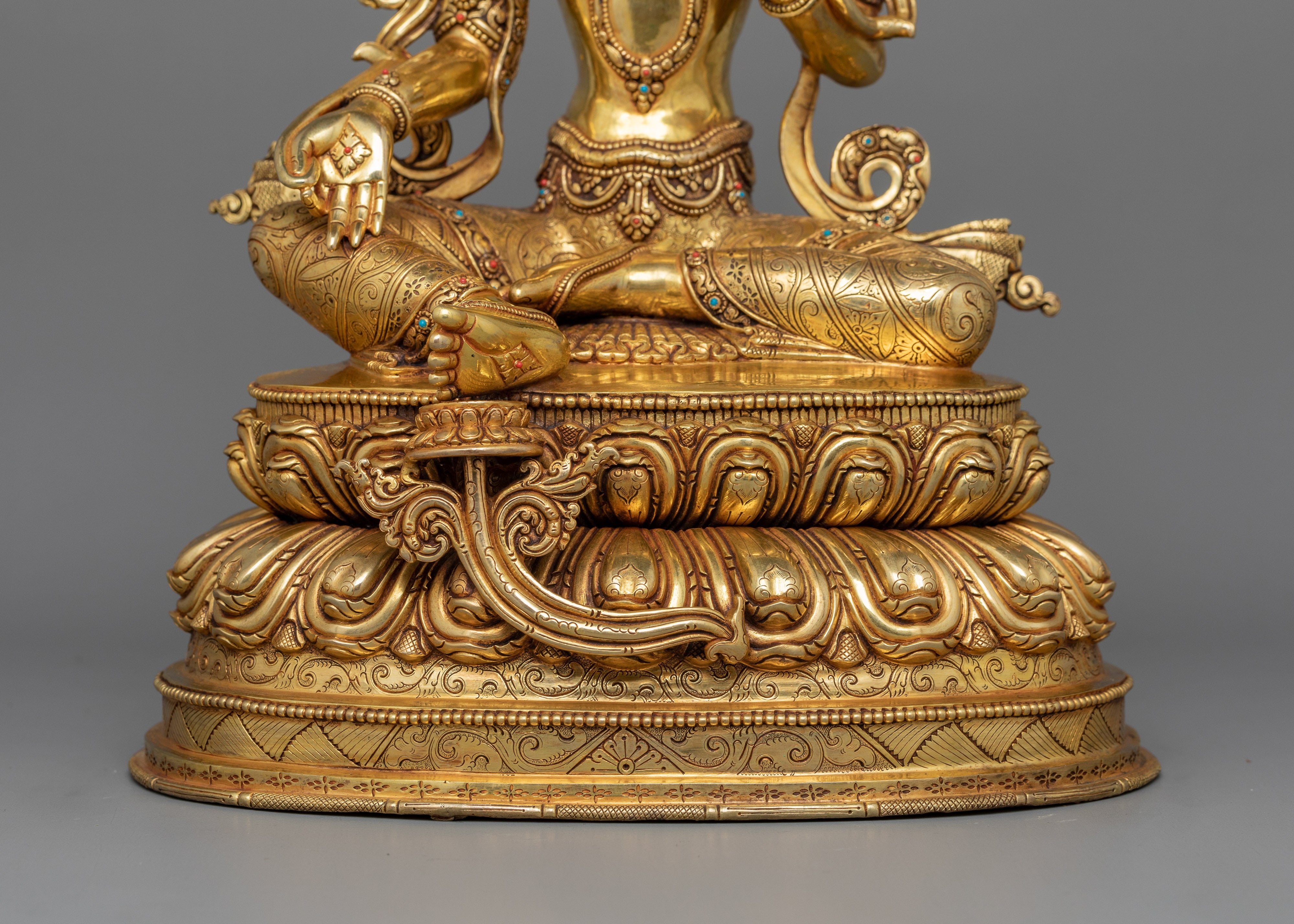 Green Tara Himalayan Statue | Himalayan Spiritual Artwork