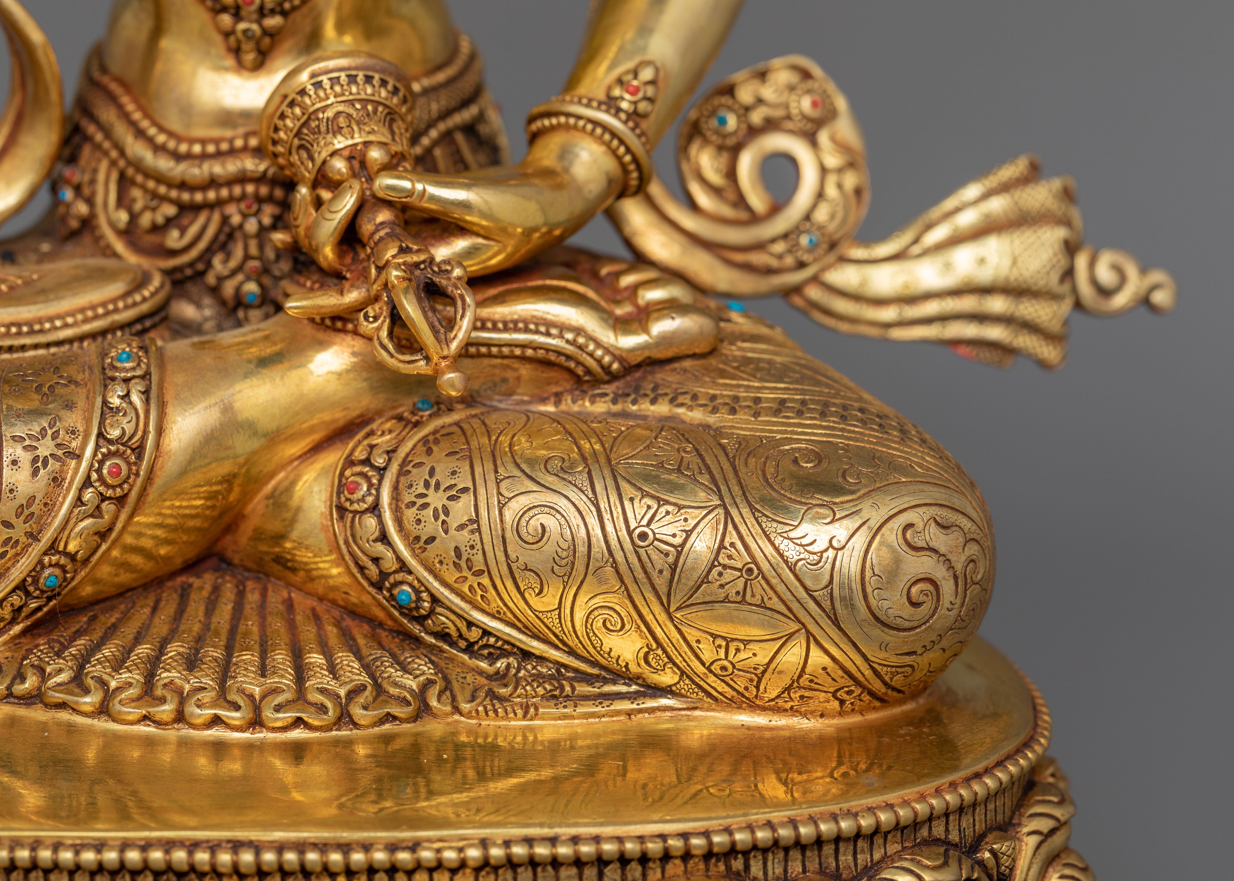 Himalayan Sculpture of Dorje Sempa | Tibetan Protector Deity