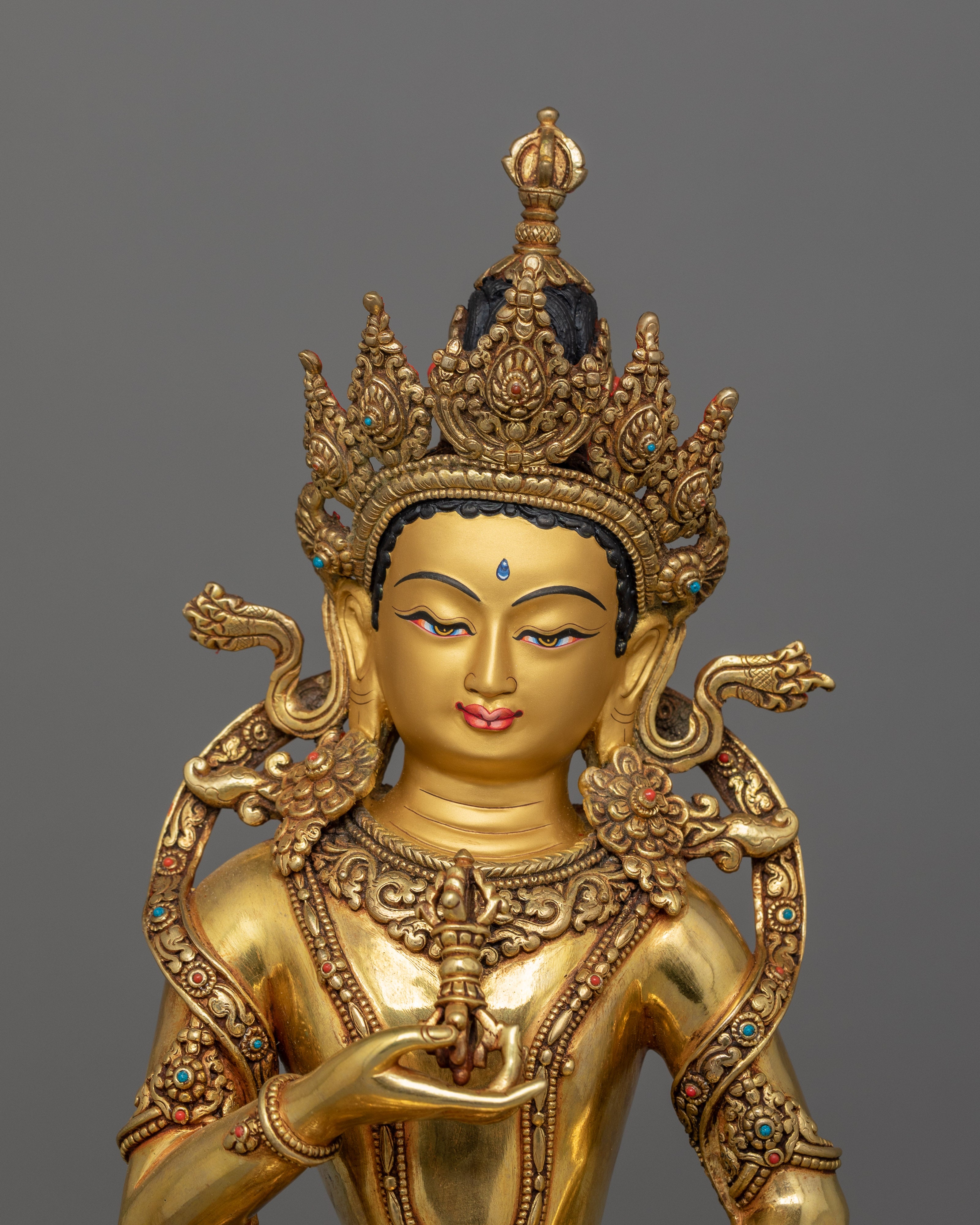 Himalayan Sculpture of Dorje Sempa | Tibetan Protector Deity