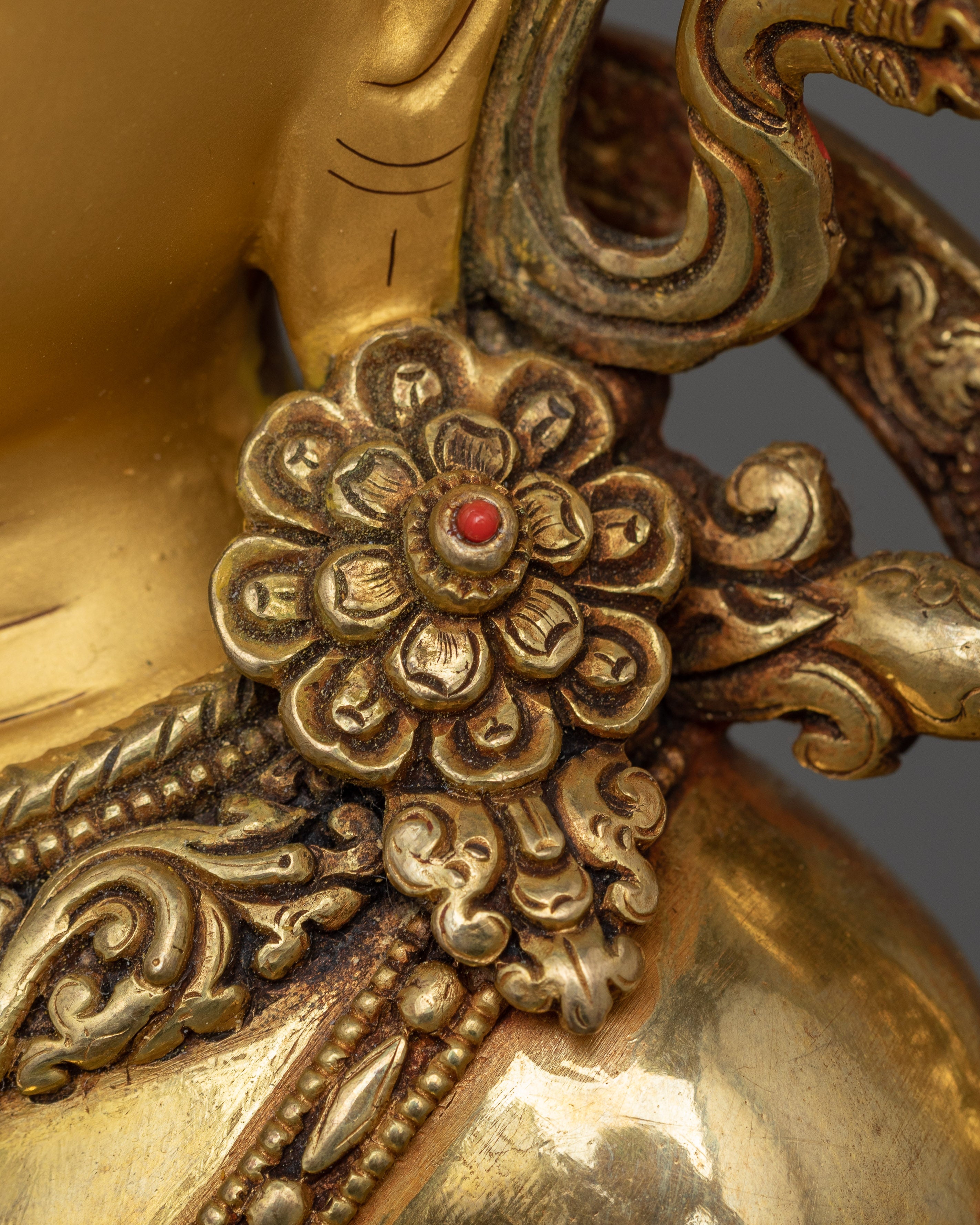 Handmade Figurine of Tibetan Buddhist Amitayus | The Path to Spiritual Enlightenment