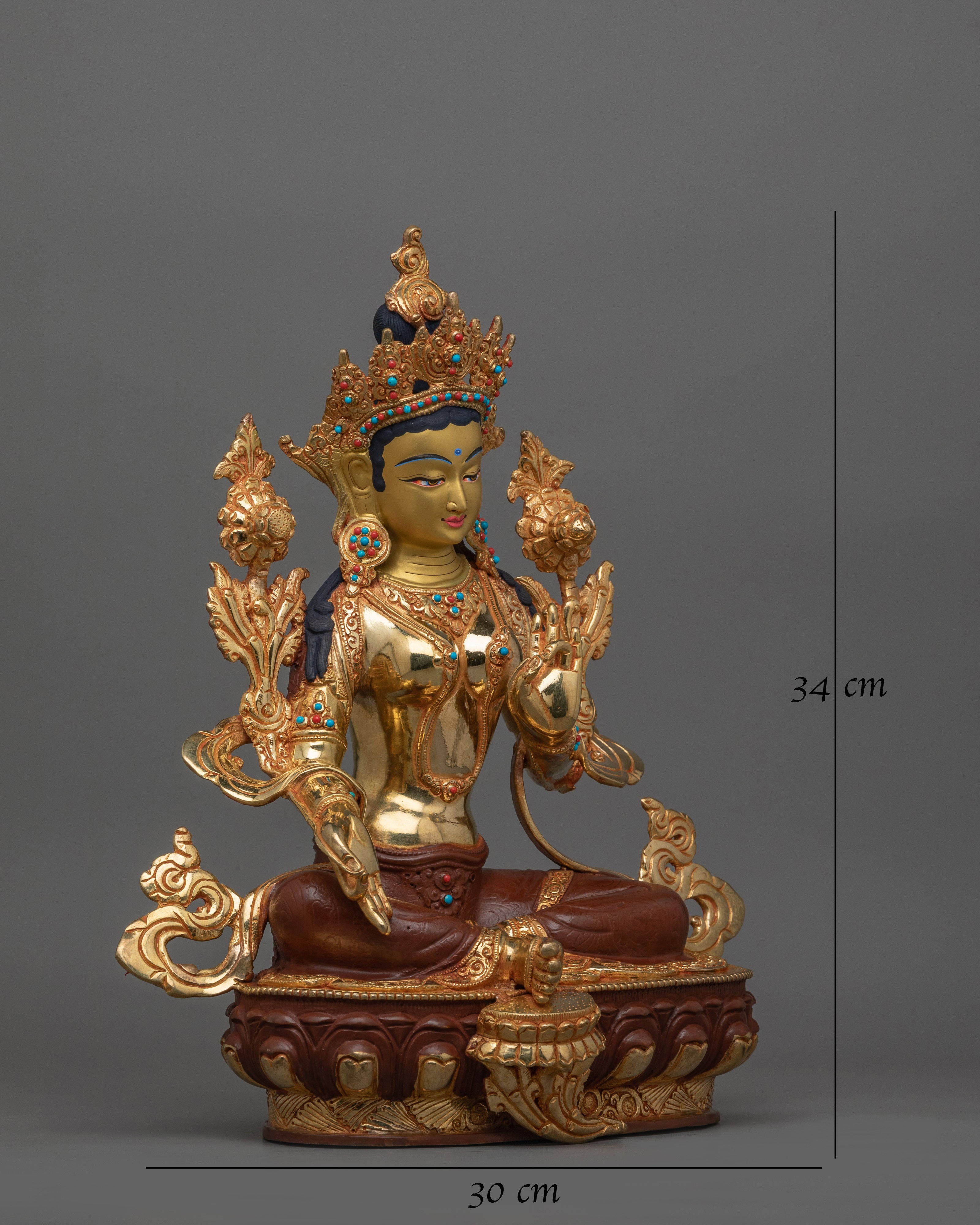 13.4 Inches Green Tara